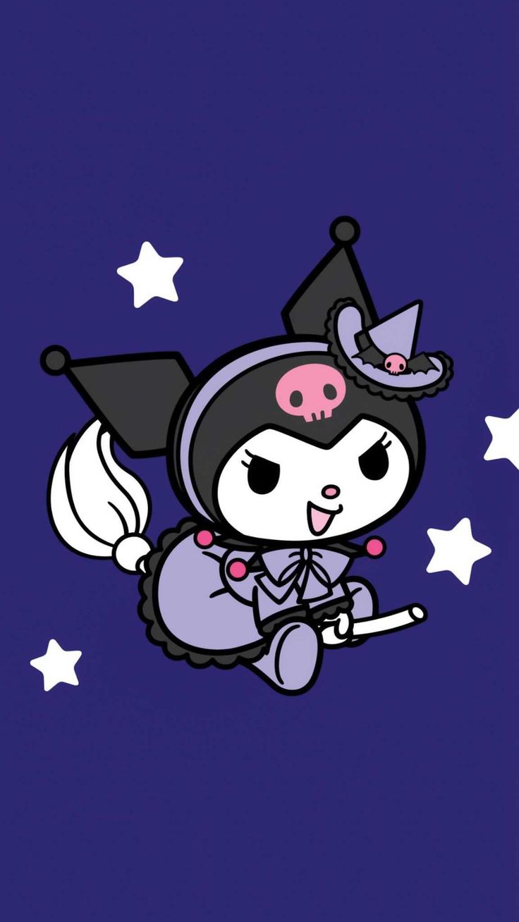Background Kuromi Wallpaper Discover more Aesthetic, Character, Cute, Hello Kitty, Kuromi. Hello kitty iphone wallpaper, Hello kitty background, Sanrio wallpaper