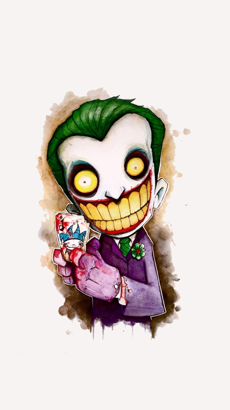 Joker Cartoon 4k Artwork iPhone 6, iPhone 6S, iPhone 7 HD 4k Wallpaper, Image, Background, Photo and Picture