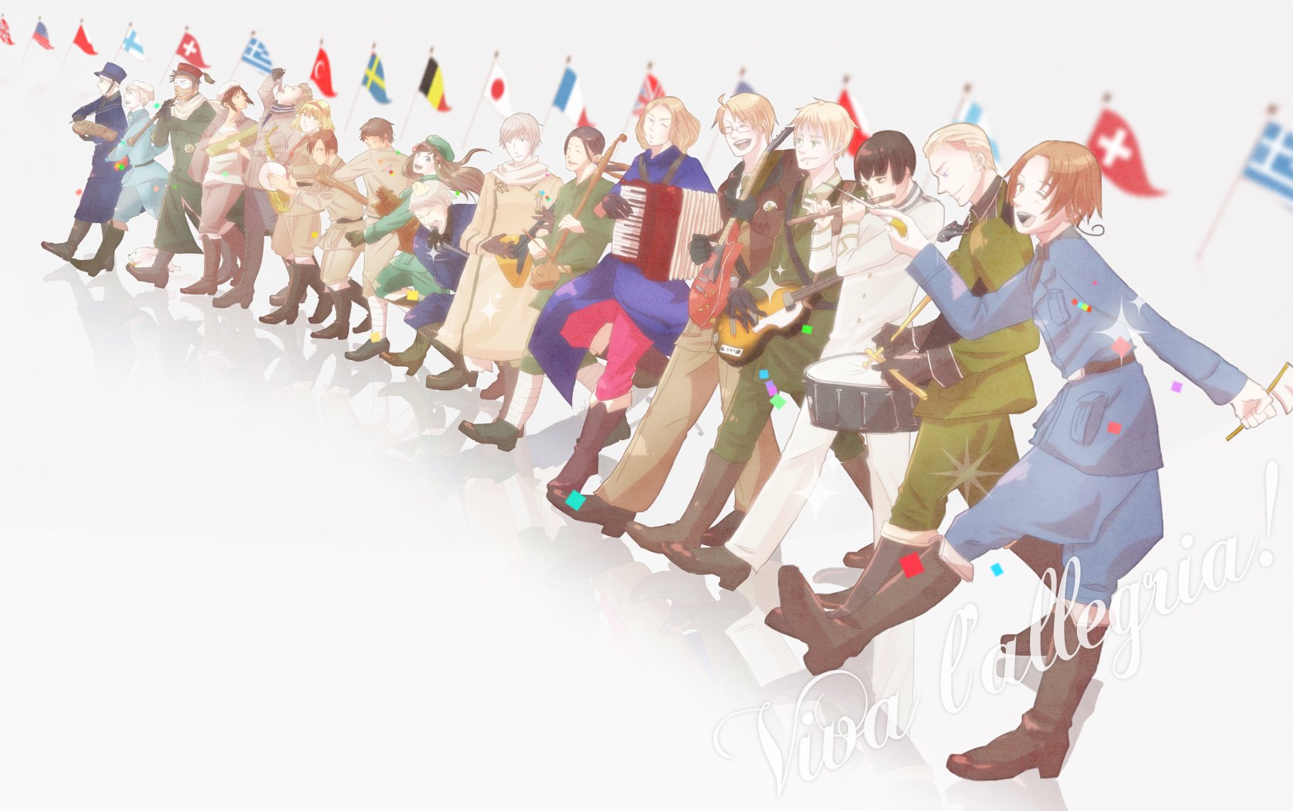 Axis Powers Hetalia United Kingdom Prussia Turkey United States Greece wallpaperx1141