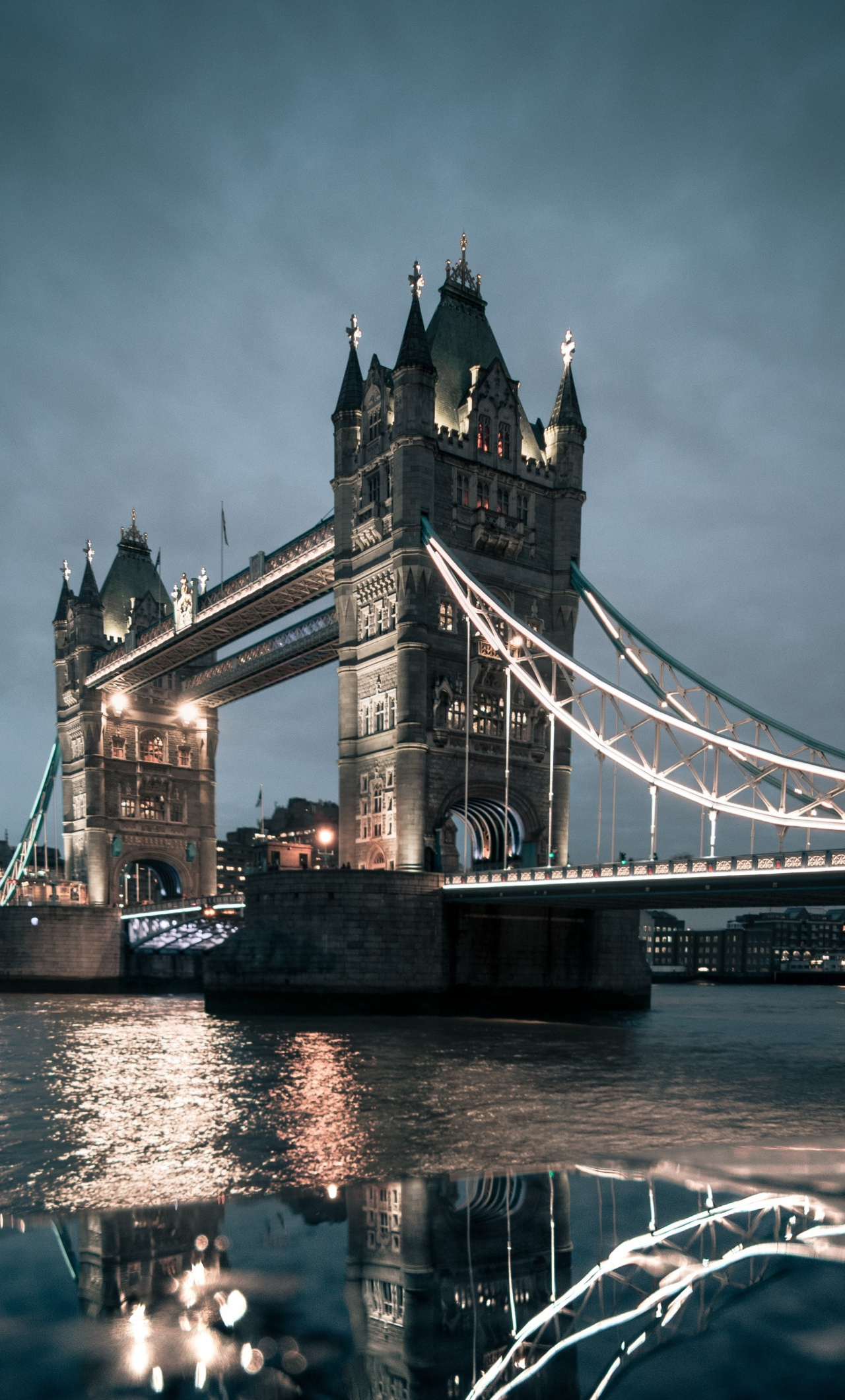 Download wallpaper 1280x2120 london, tower bridge, night, city, iphone 6 plus, 1280x2120 HD background, 18787