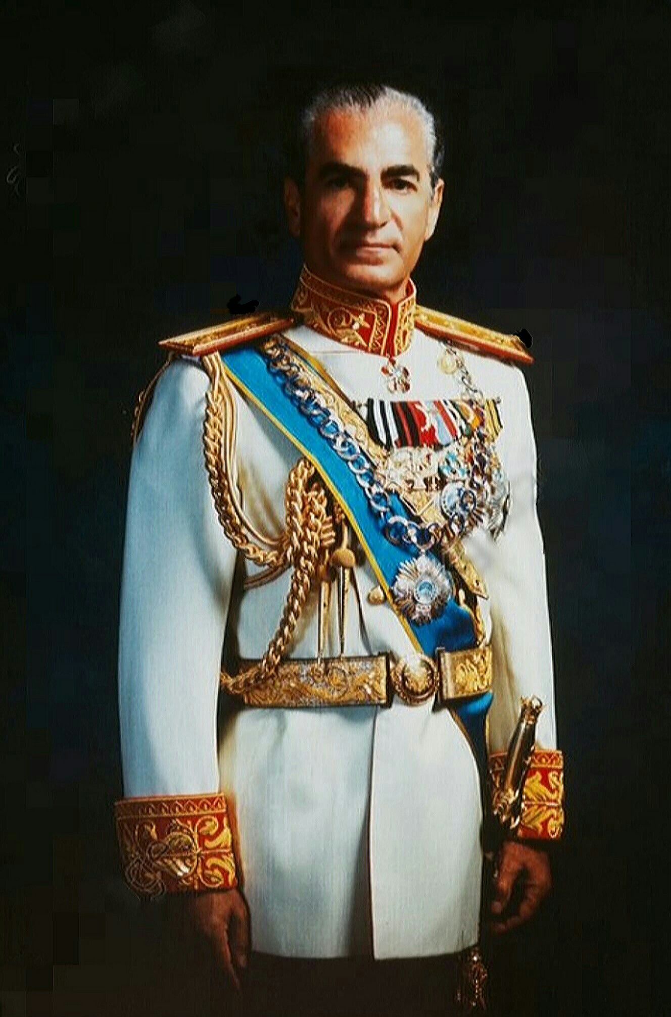 H.I.M. Mohammad Reza Shah Pahlavi, Shahanshah Aryamehr, The Shah of Iran, The Shah wearing the gala uniform of the armed fo. Schah von persien, Teheran, Nostalgie