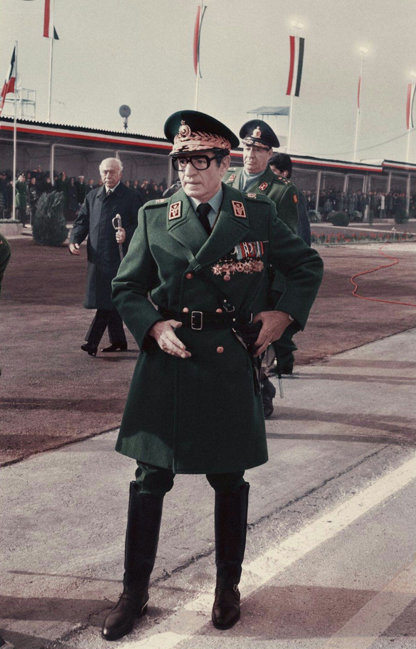 H.I.M. Mohammad Reza Shah Pahlavi, Shahanshah Aryamehr, The Shah of Iran, preparing for a morning salute ma. The shah of iran, Pahlavi dynasty, Mohammad rezā shāh