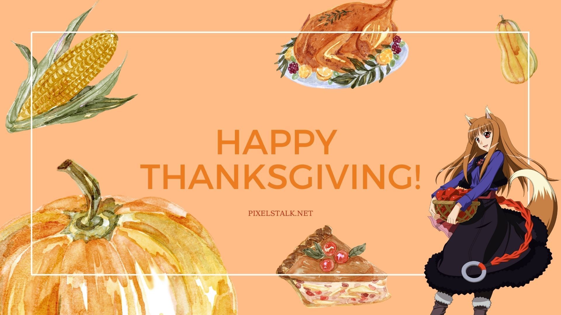 Anime Thanksgiving Wallpaper. Thanksgiving wallpaper, Cute anime wallpaper, Anime halloween