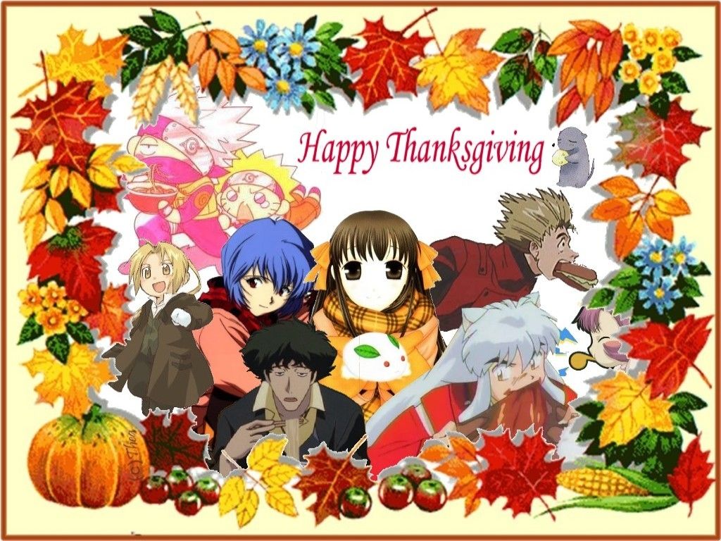 an anime thanksgiving. Anime, Thanksgiving drawings, Happy thanksgiving