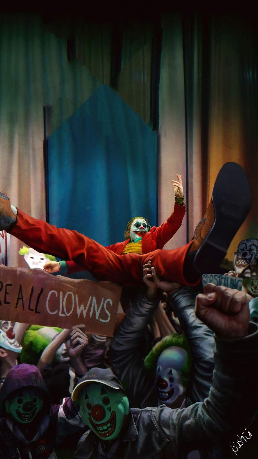 Joker Clowns iPhone Wallpaper. Joker poster, Joker clown, Joker photo