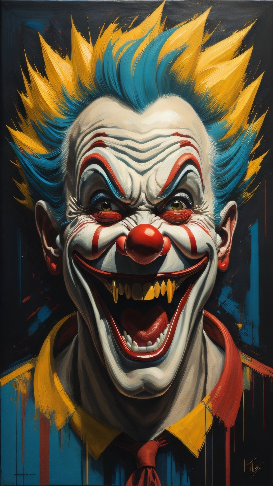 Wallpaper. Clown paintings, Clown horror, Cute monsters drawings