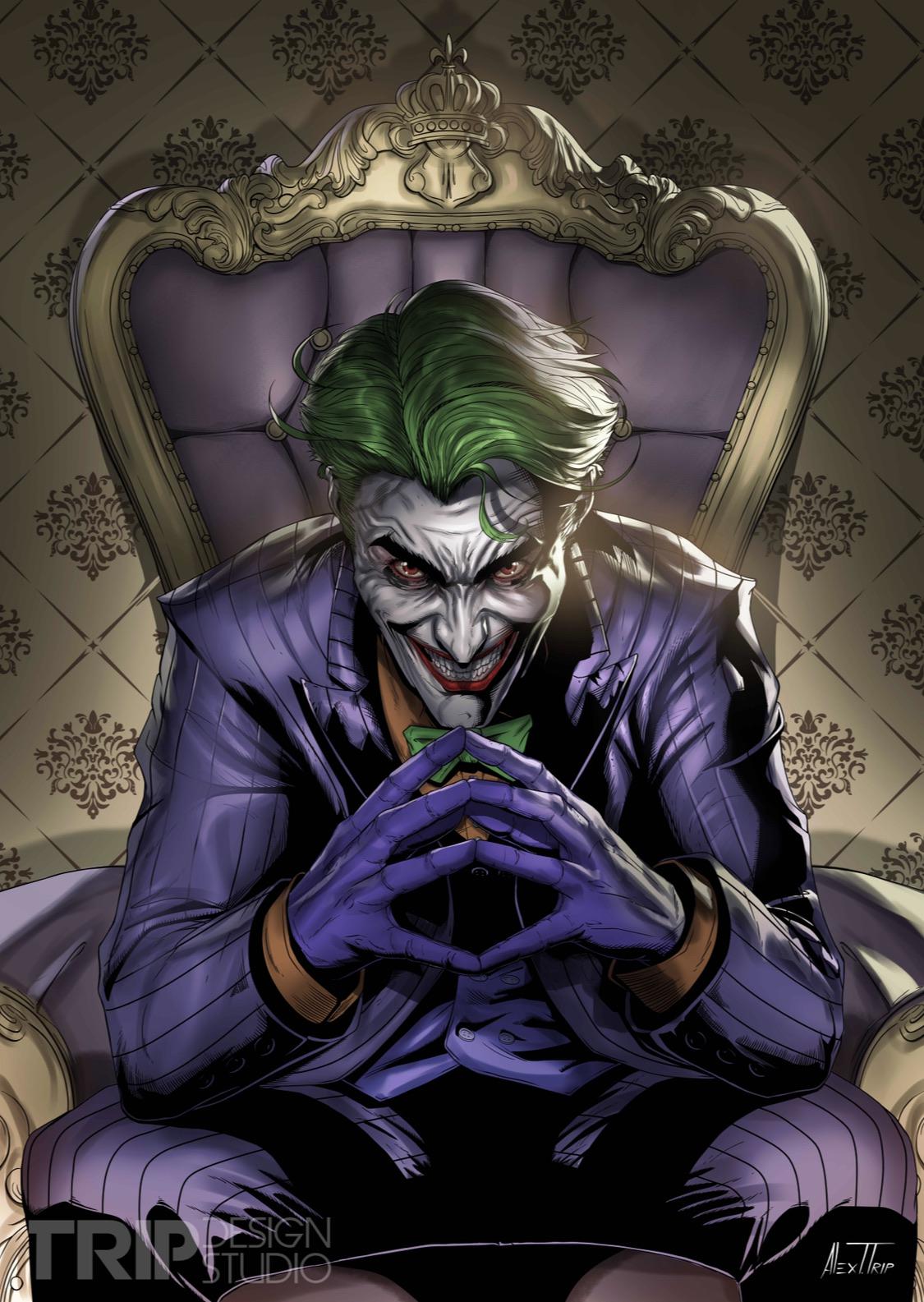 Artwork JOKER THE CLOWN PRINCE OF CRIME, Drawn by me Alex T. Trip. Colours by Daniel M Chavez