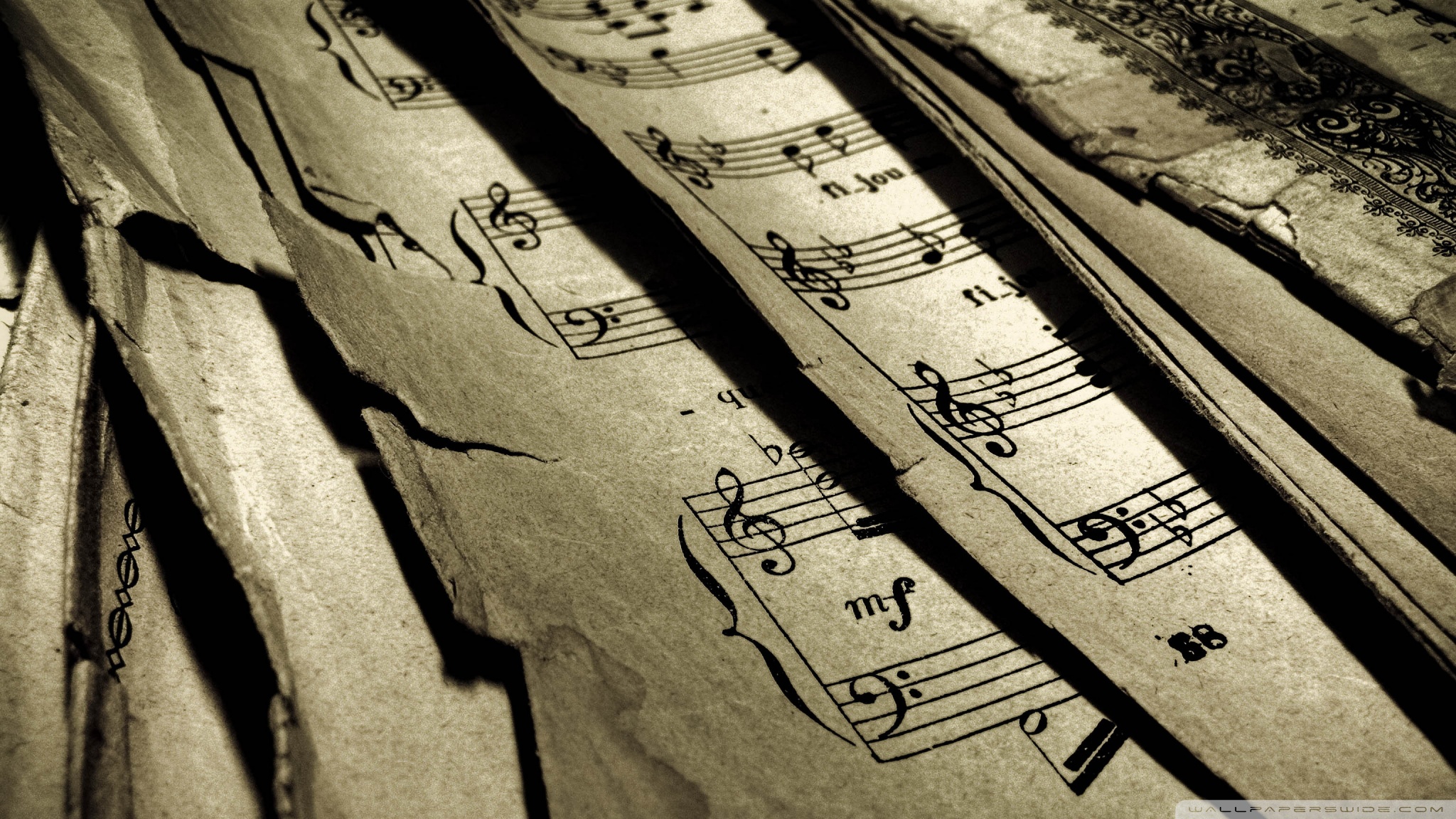 Old Music Sheets Ultra HD Desktop Background Wallpaper for 4K UHD TV, Widescreen & UltraWide Desktop & Laptop, Tablet
