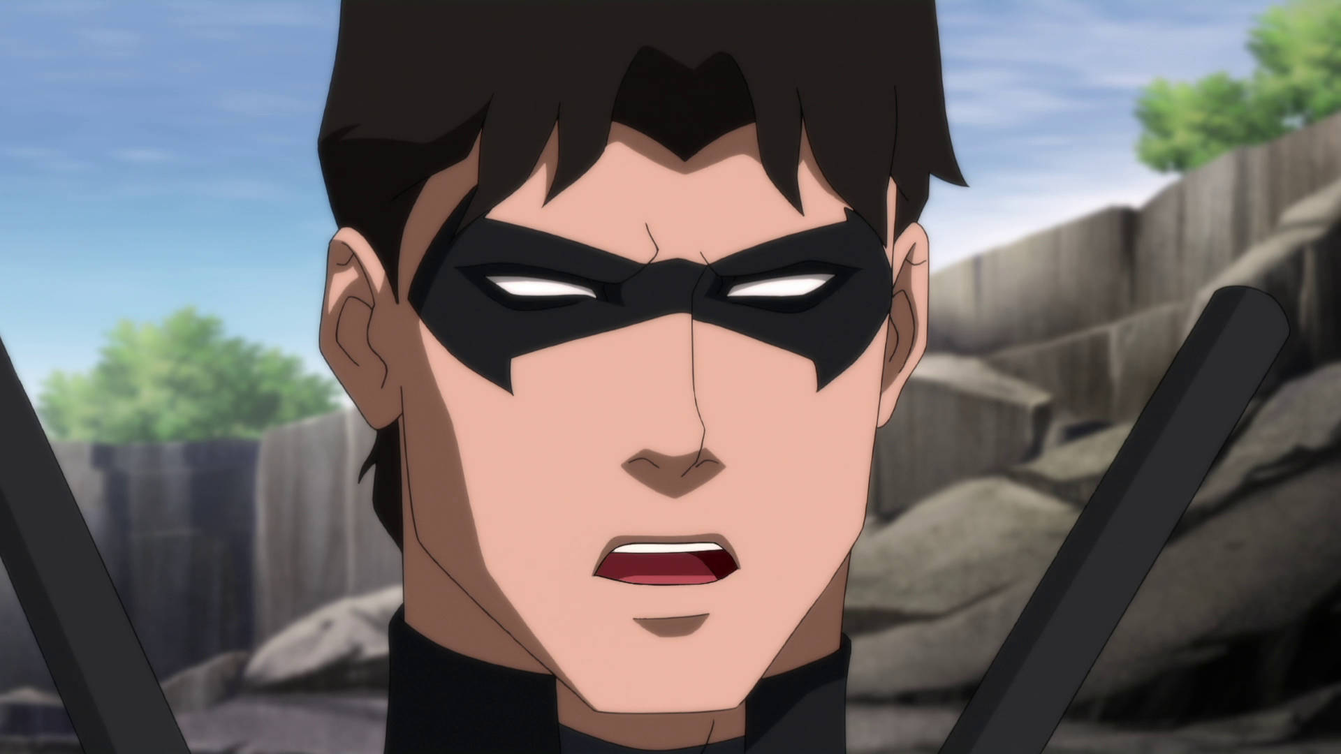 Download Young Justice Nightwing Close Up Wallpaper
