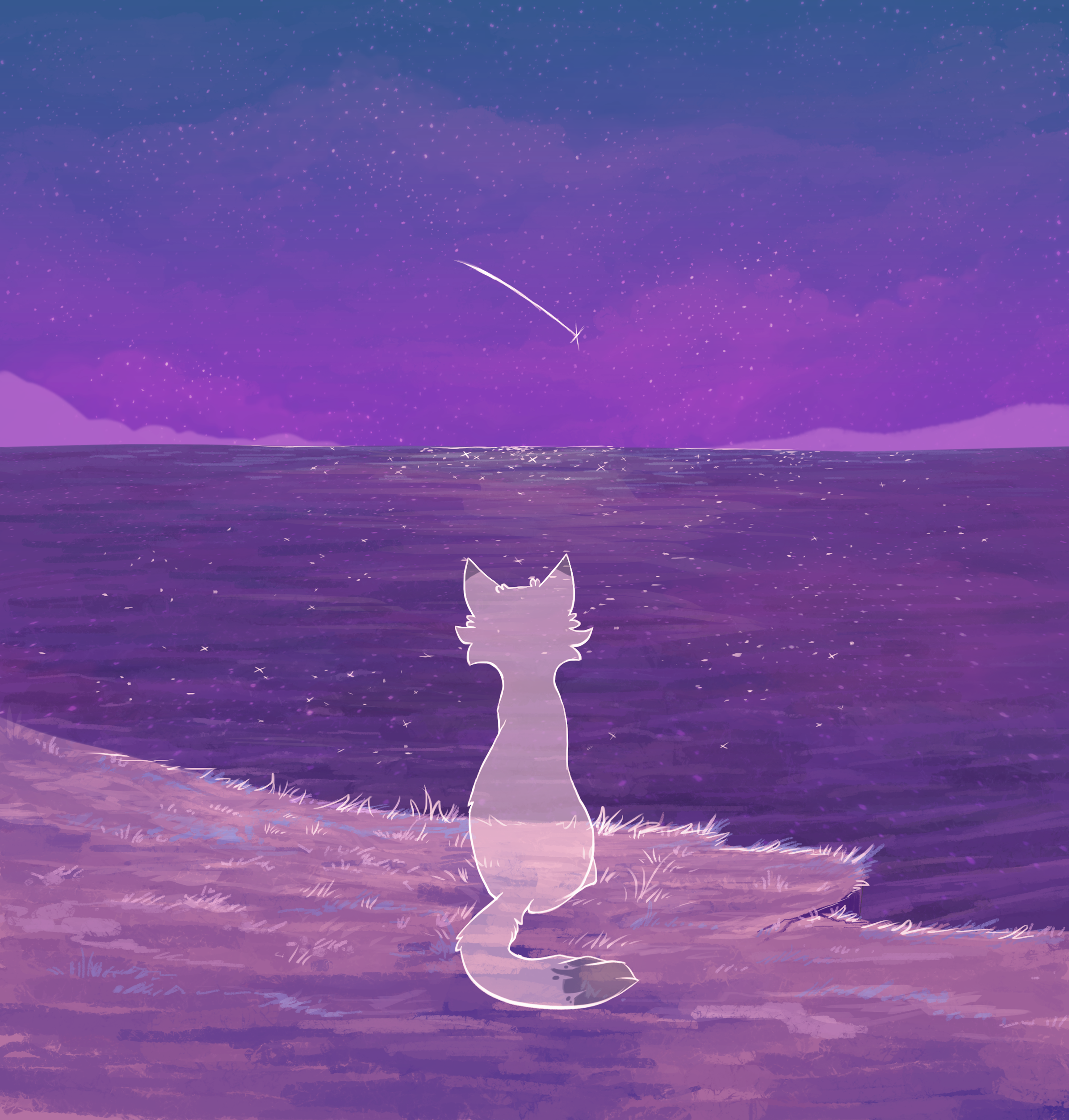 safe, artist:finchwing, snowfur (warrior cats), cat, feline, fictional species, ghost, mammal, undead, feral, warrior cats, spoiler:bluestar's prophecy (warrior cats), 2015, bluestar's prophecy, cheek fluff, color porn, female, fluff, head fluff
