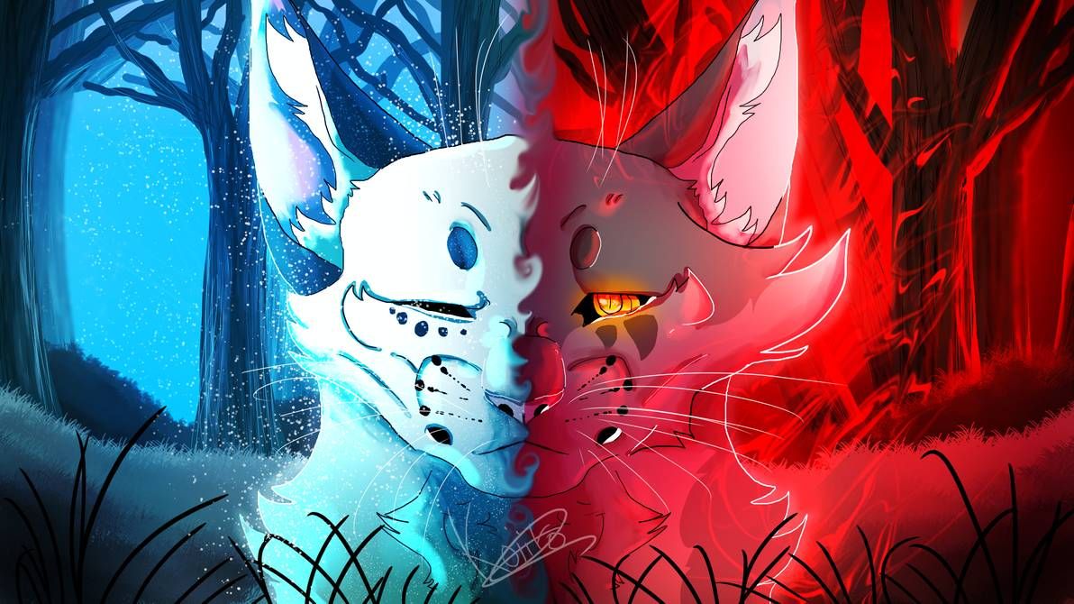 Snowfur and thistleclaw [redraw]. Warrior cat, Warrior cats, Cat art