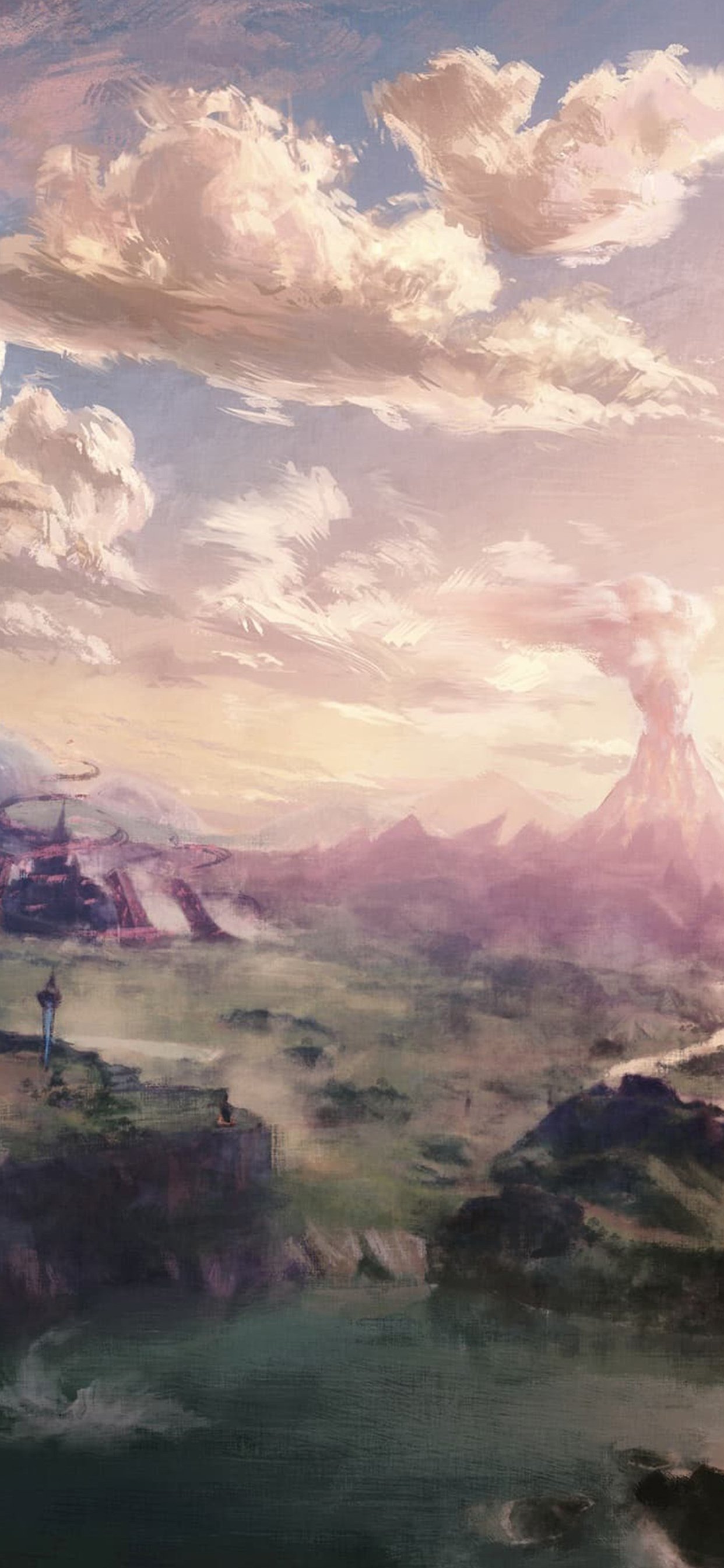 The Legend of Zelda: Tears of the Kingdom Landscape Wallpaper with Monocle