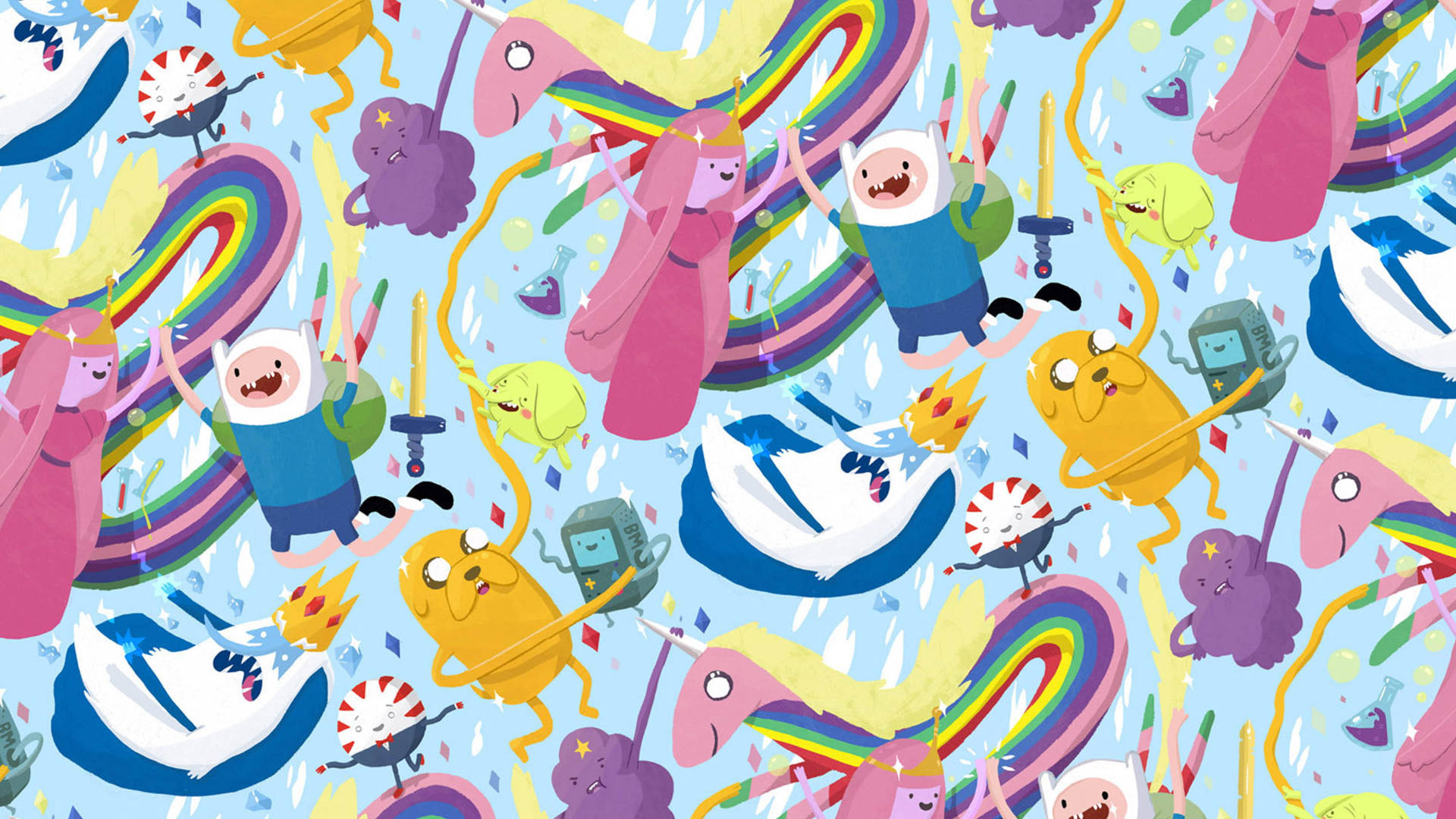 Download Pastel Adventure Time Laptop Wallpaper