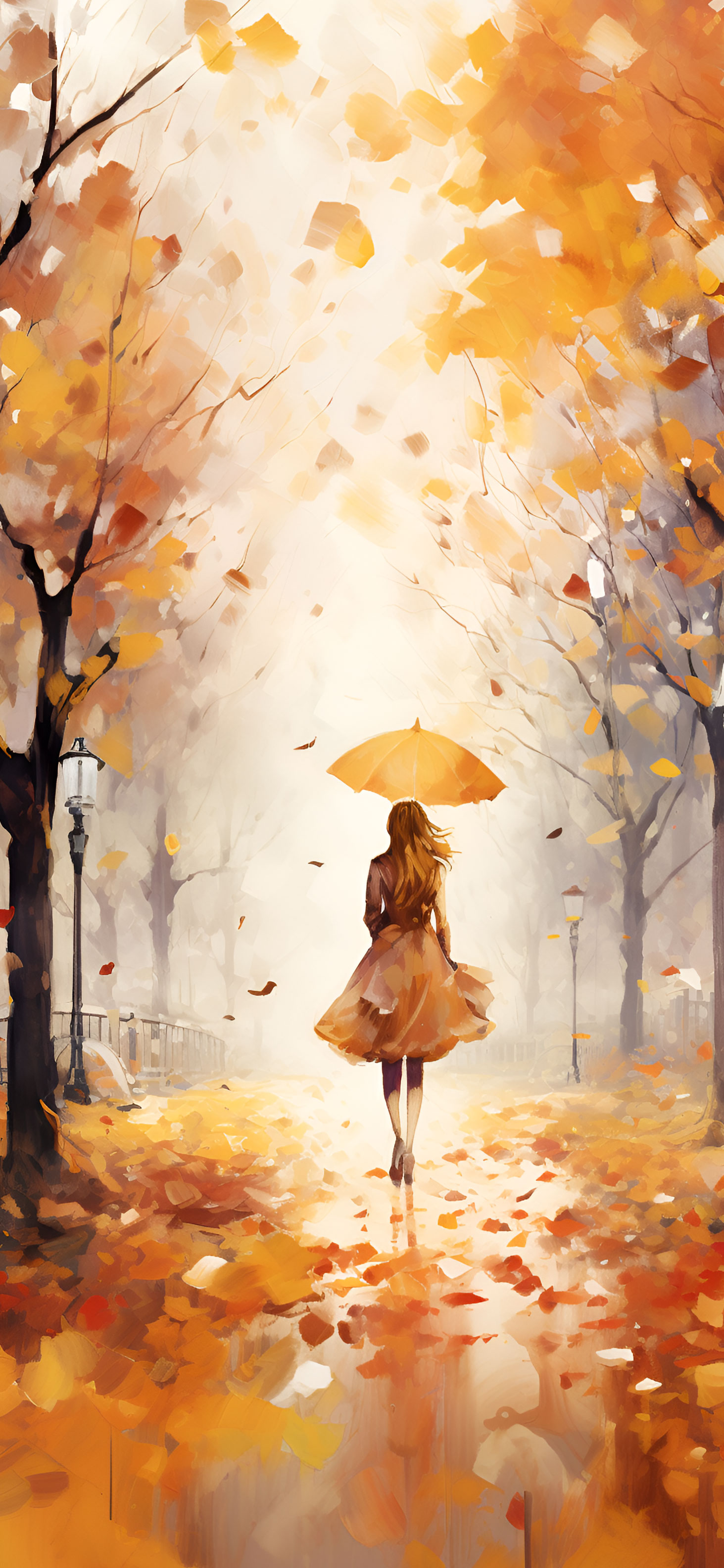Girl under the Rain Watercolor Wallpaper Wallpaper HD