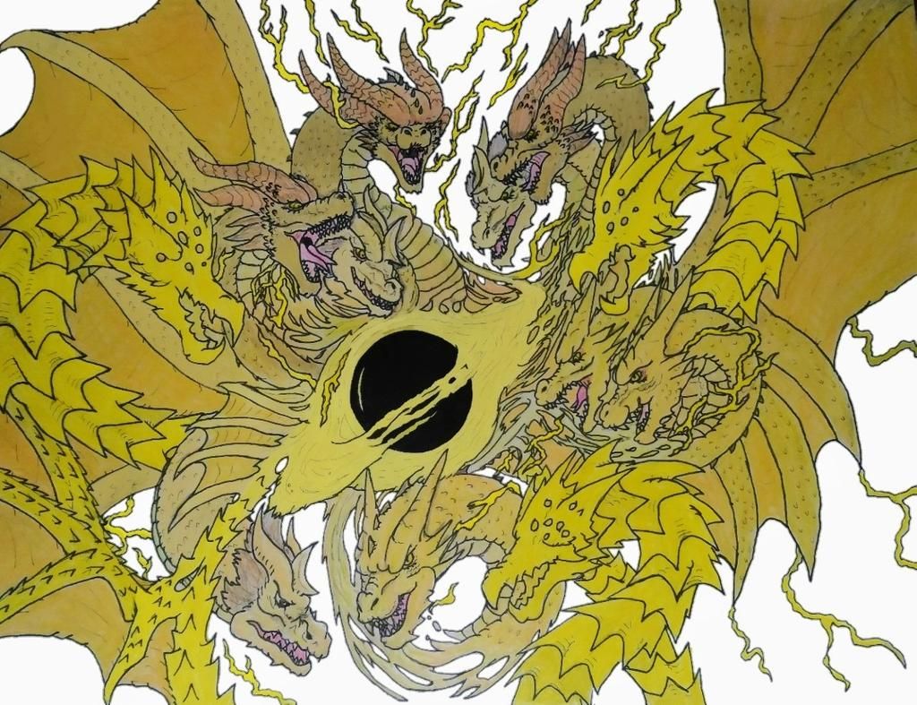 King Ghidorah, Gravity God. Godzilla wallpaper, Kaiju art, Kaiju monsters
