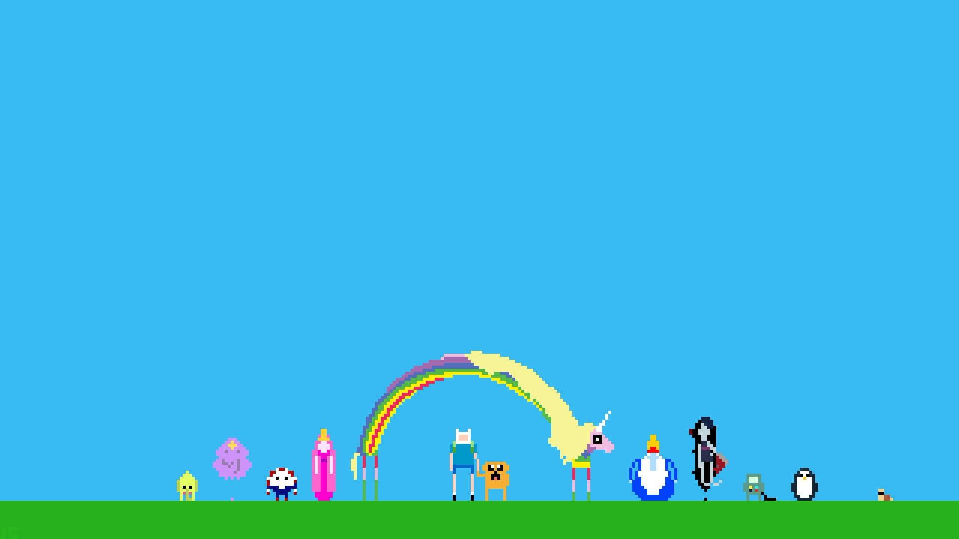 Download Pixel Art Adventure Time Laptop Wallpaper