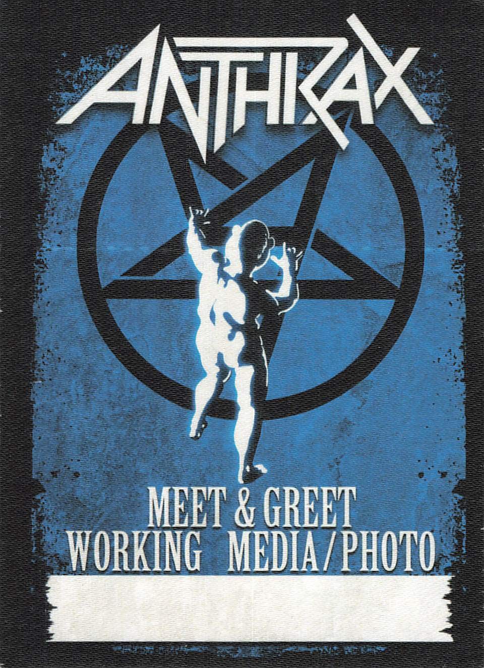 Anthrax Blue Meet and Greet Pass 2003