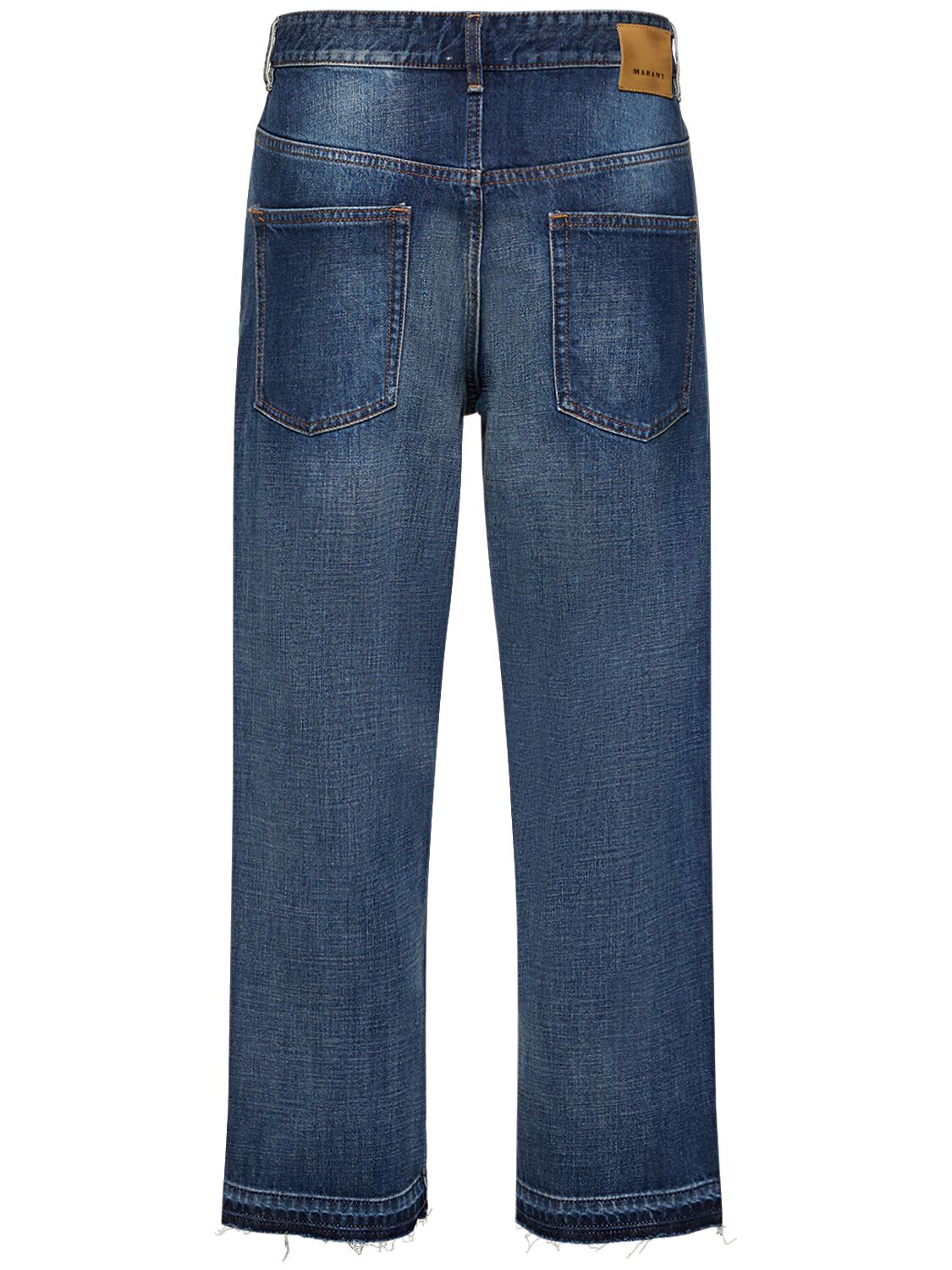 Isabel Marant Jelden Faded Cotton Denim Jeans In Blue