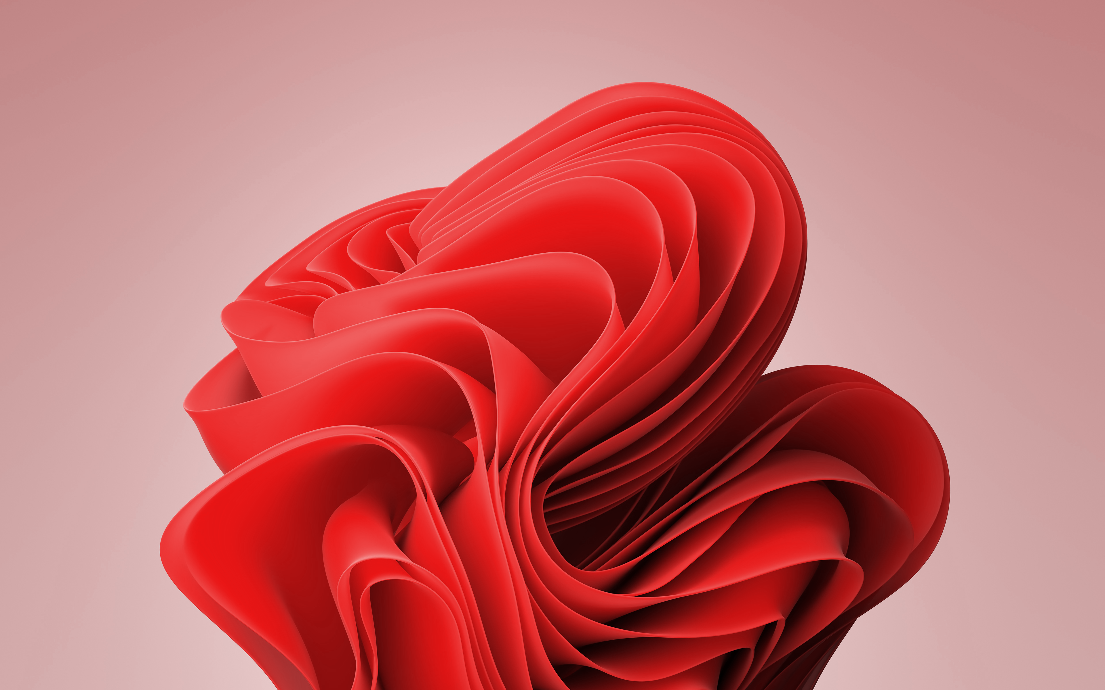 Win11 default wallpaper but they're red now