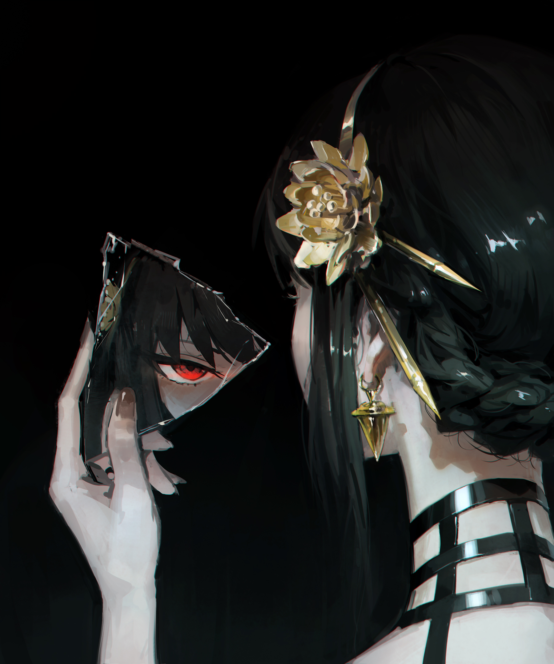 Wallpaper, Yor Forger, Spy x Family, anime girls, fan art, red eyes 1800x2159