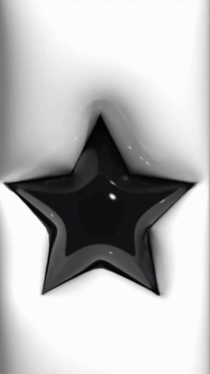 3D iOS background, black y2k star