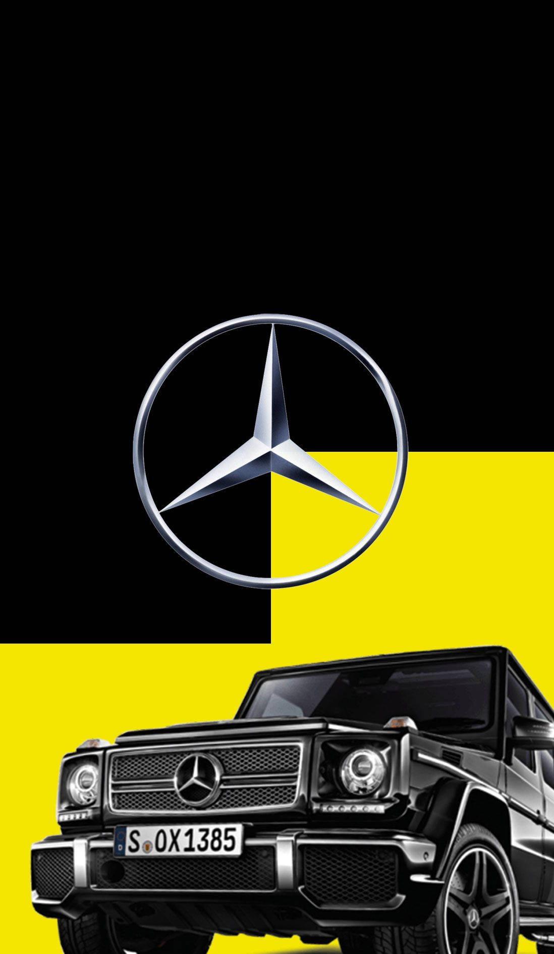 Download Black And Yellow Mercedes Amg IPhone Wallpaper