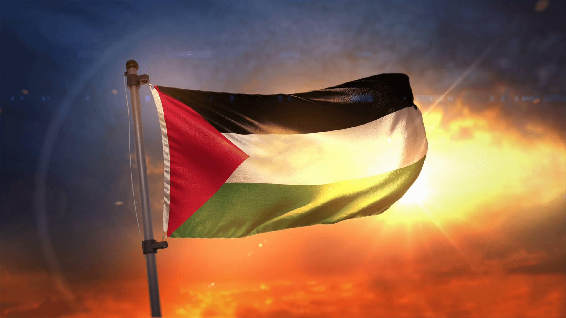 Download The National Flag of Palestine Wallpaper
