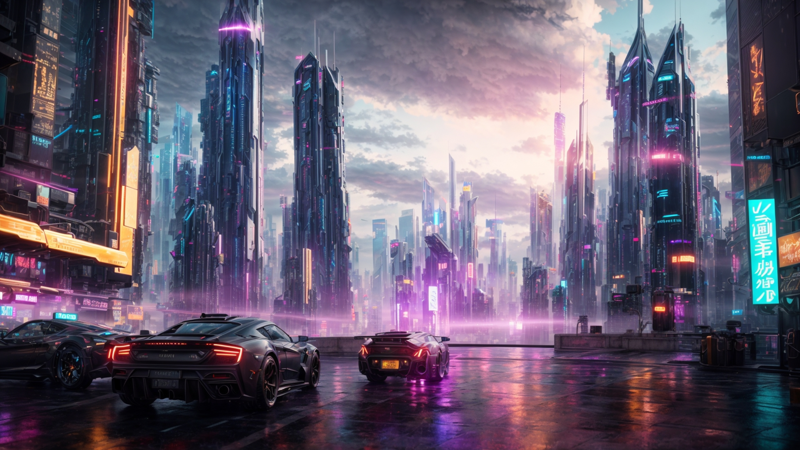 Anime City HD Wallpaper and Background