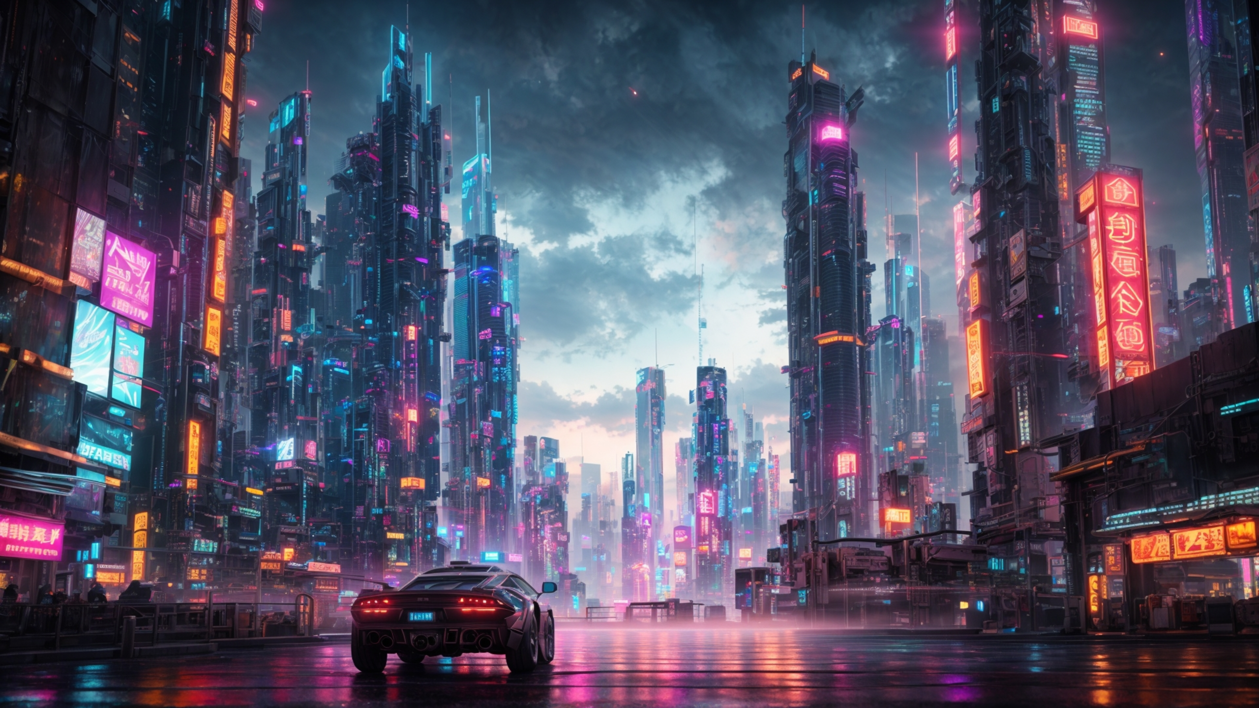 Anime City HD Wallpaper and Background