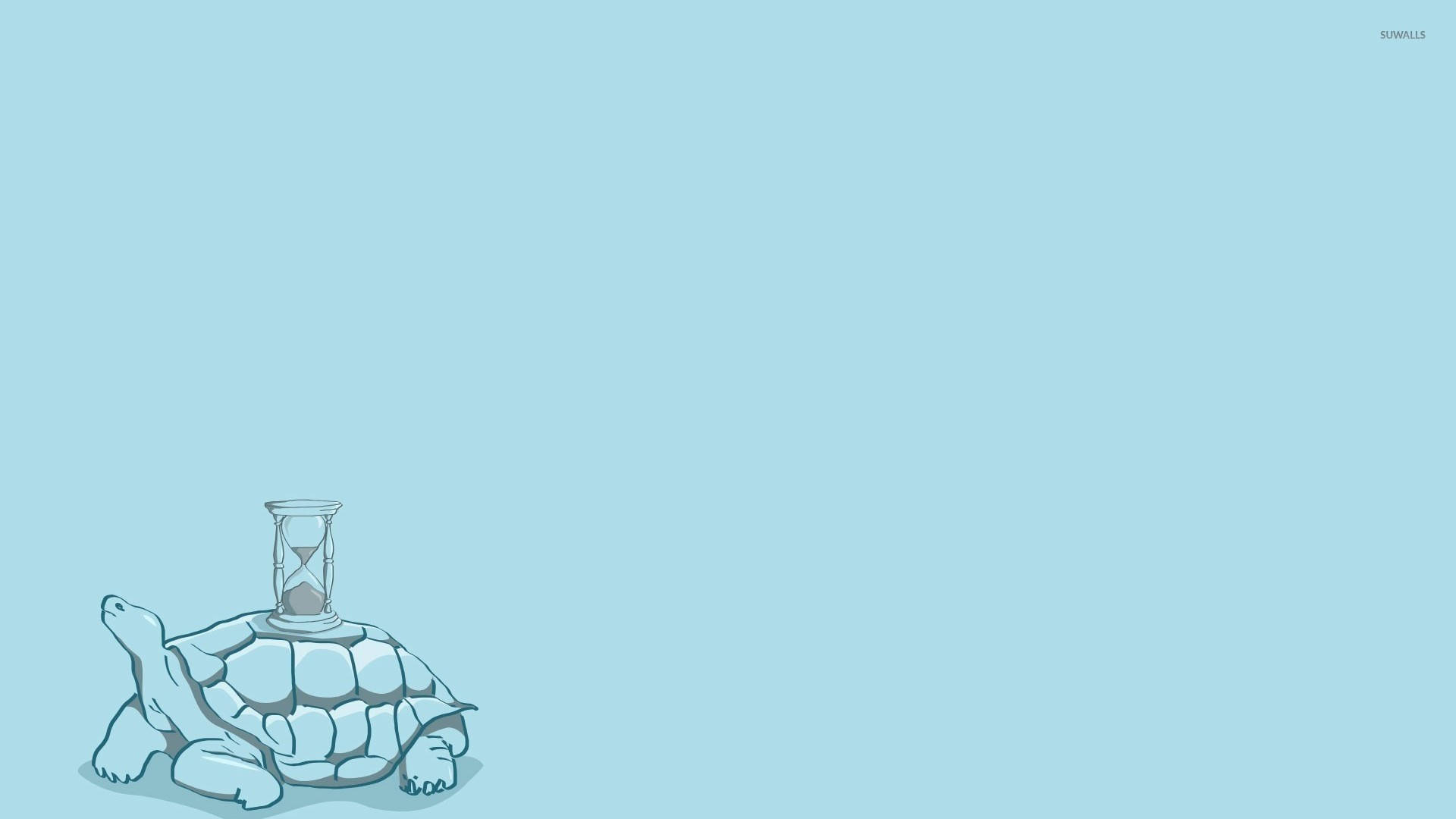 Download Cartoon Turtle With Hourglass Wallpaper