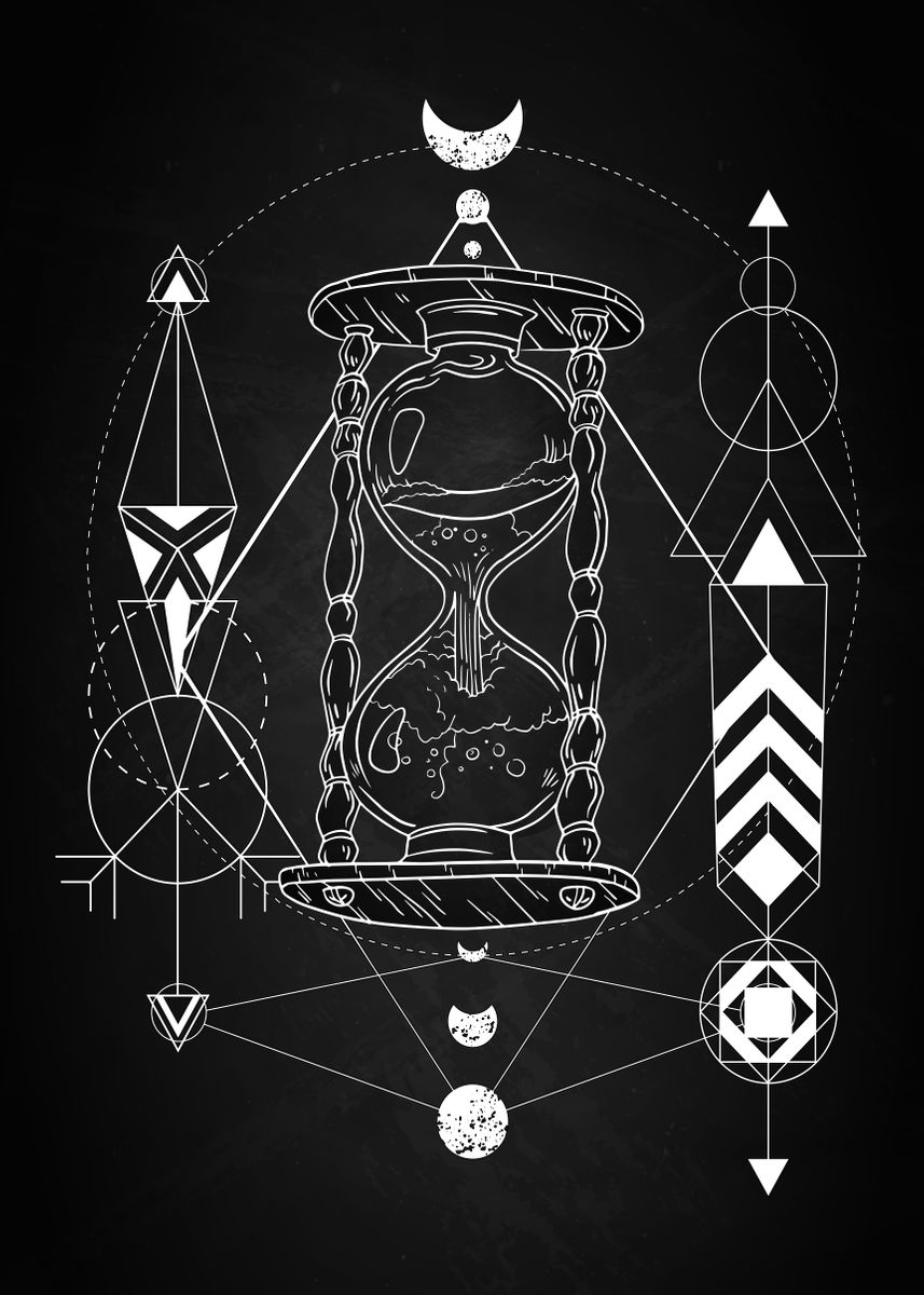 Minimalist Hourglass' Poster