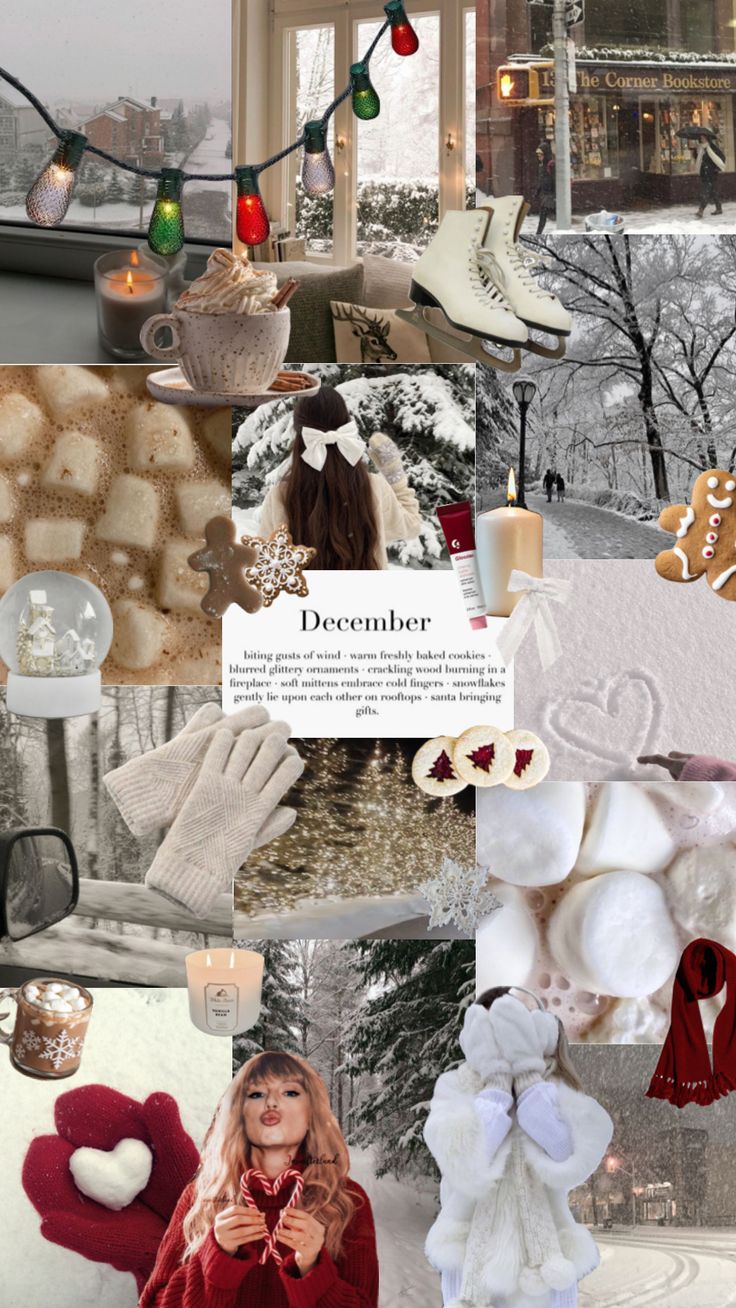 winter #winteraesthetic #winterwonderland #december #christmas #coquette #taylorswift #snow #aestheti. Cute christmas wallpaper, Winter wallpaper, Xmas wallpaper