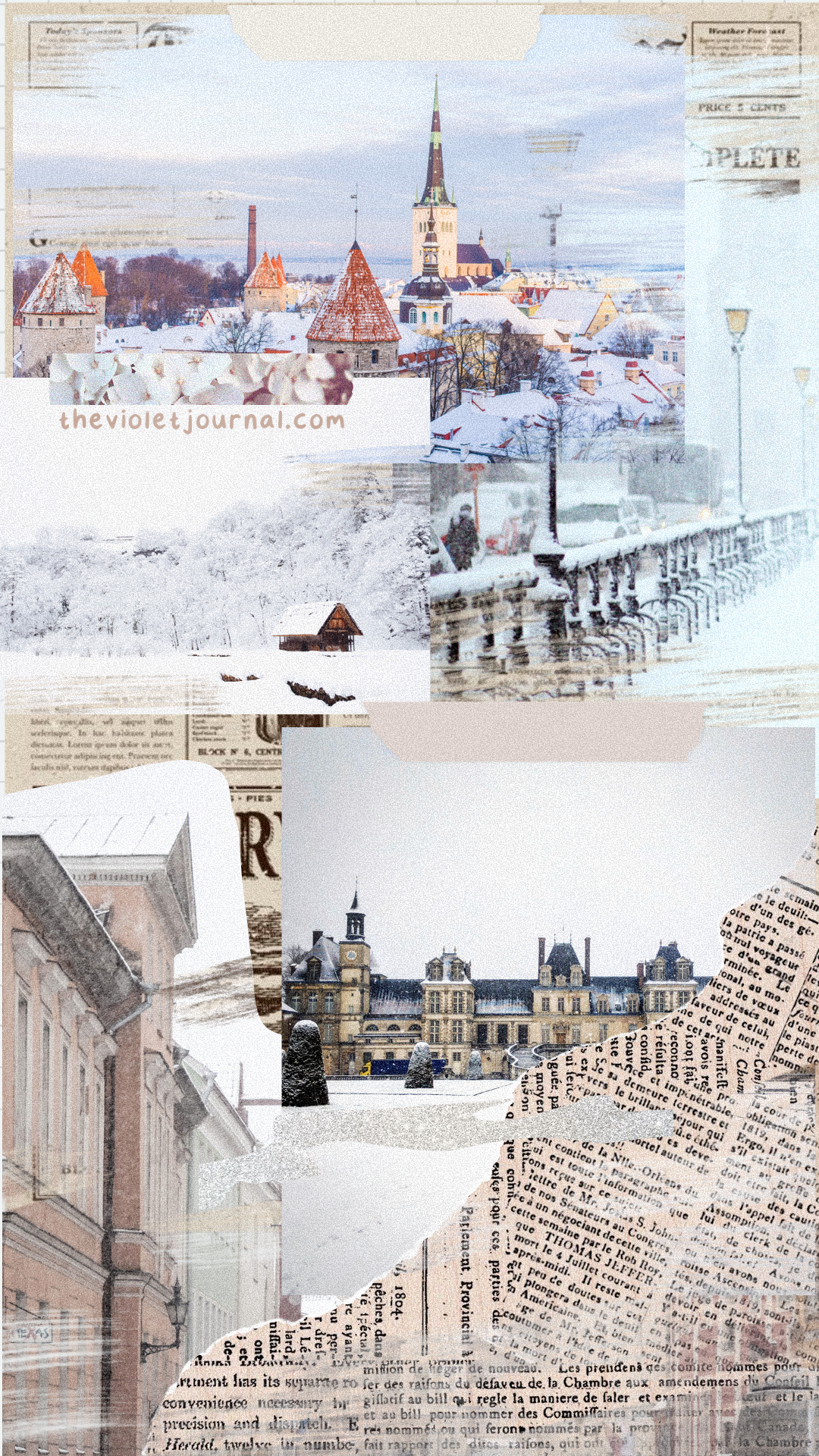 Pretty Wintery Collage Wallpaper. Collage landscape, Christmas wallpaper background, Cute christmas wallpaper