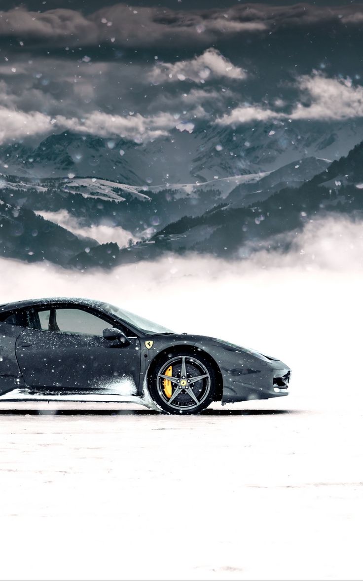 Wallpaper side view ferrari snow gray sports car mountains winter ferrari 458 italia. Carros de luxo, Auto, Carros