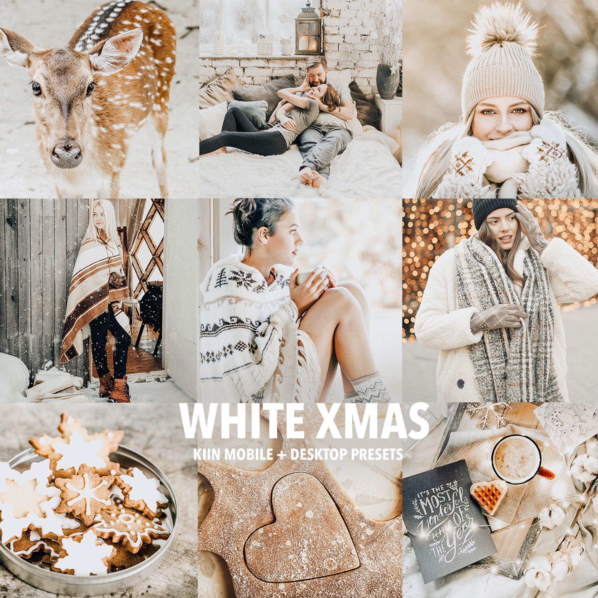 WHITE XMAS LIGHTROOM MOBILE & DESKTOP PRESETS