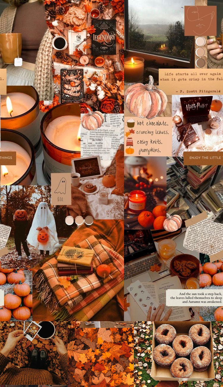 Harvest Harmony Collages of Autumn's Beauty, Rustic Charm Collage for Phone & iPhone