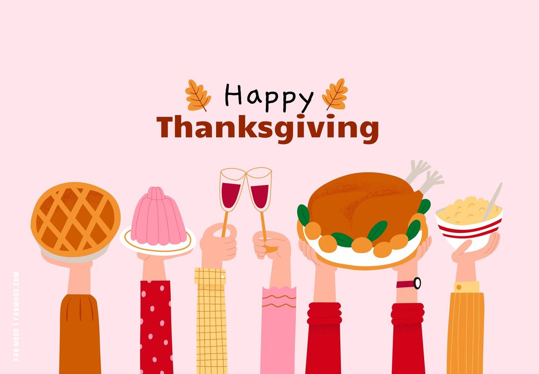 Thanksgiving Wallpaper for Desktop & Laptop Delight, Cute Pink Thanksgiving Wallpaper