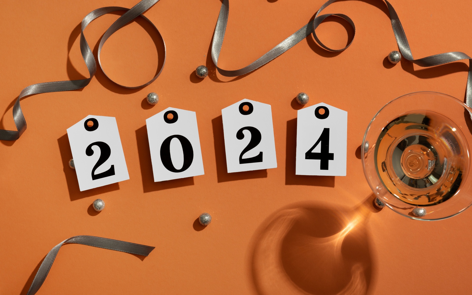 2024 New year Wallpaper 4K, Party night