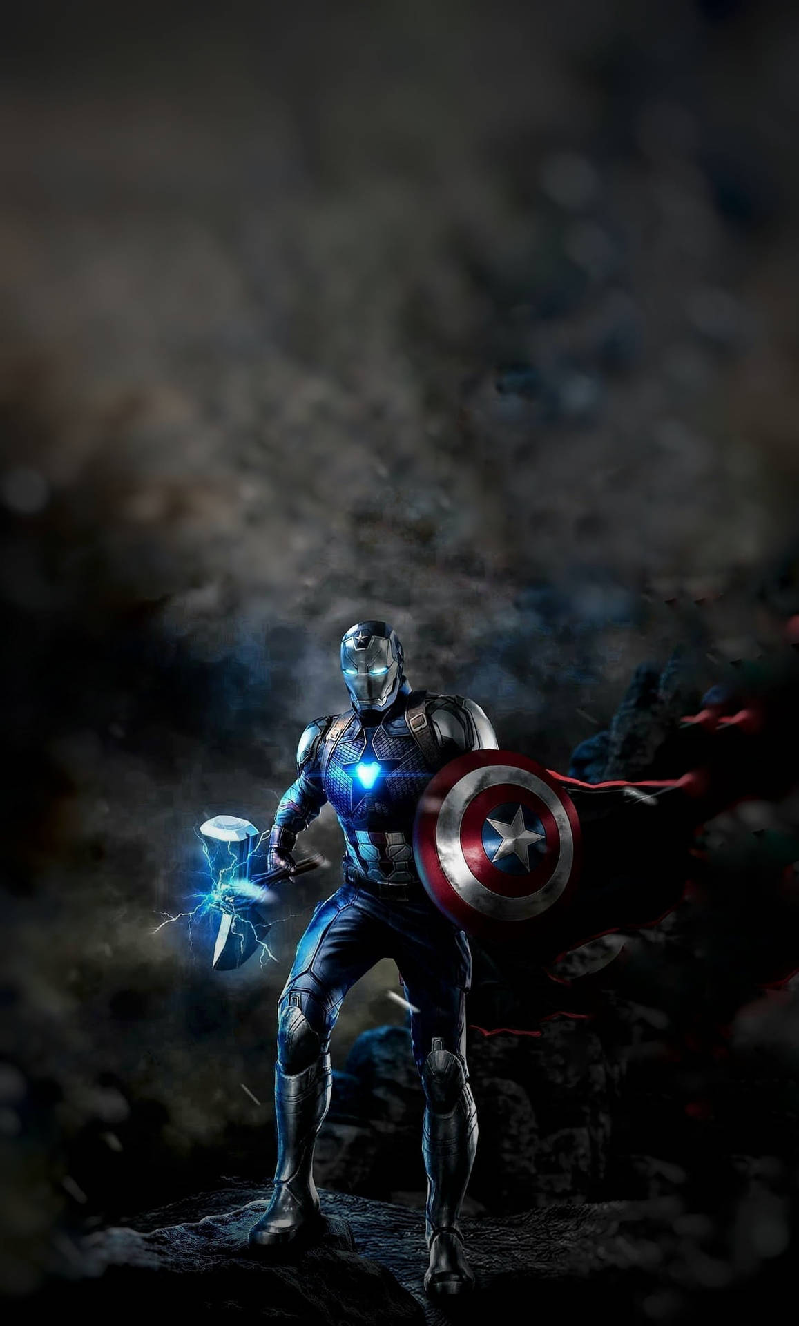 Download Combined Iron Man Captain America iPhone Wallpaper