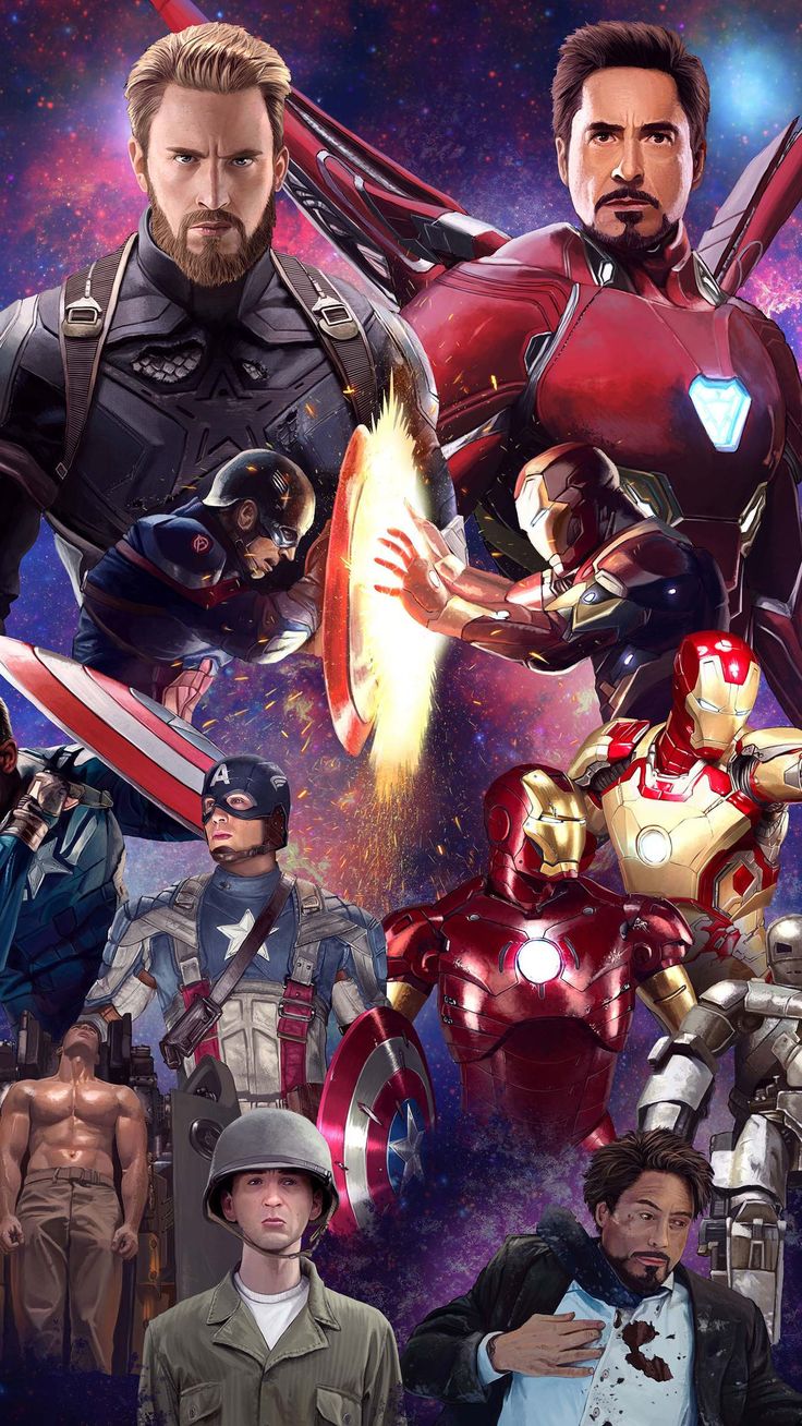 Captain America and Iron Man History iPhone Wallpaper. Marvel superheroes, Marvel films, Avengers