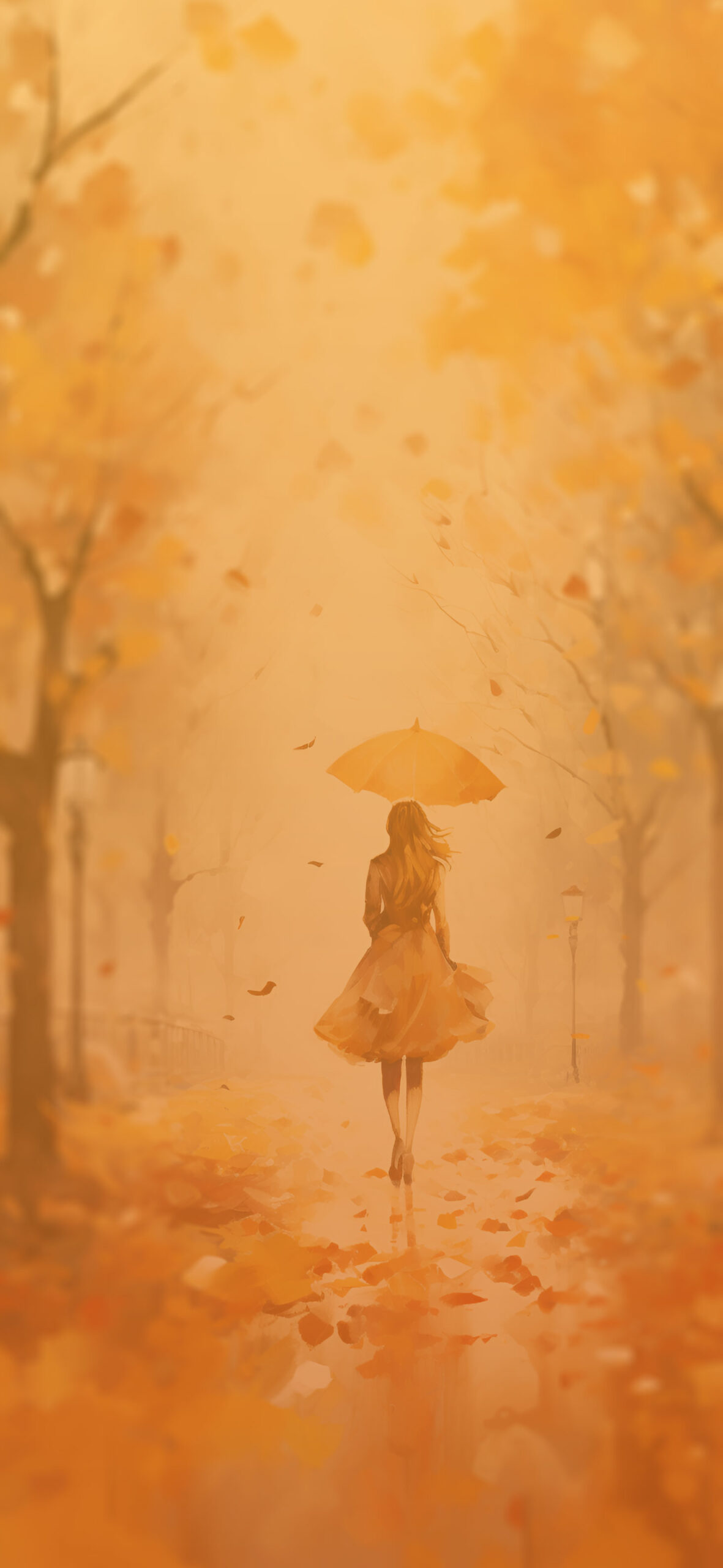 Girl under the Rain Watercolor Wallpaper Wallpaper HD