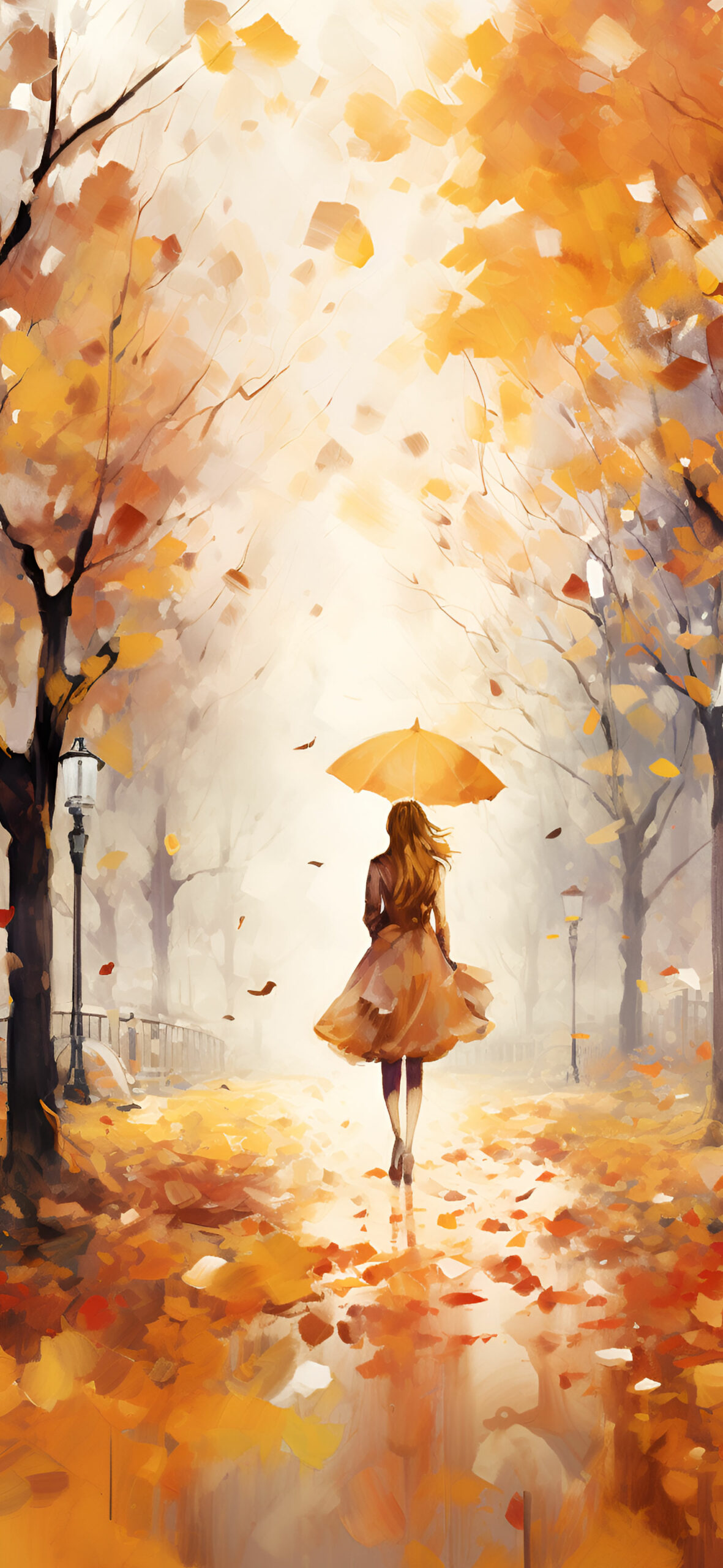 Girl under the Rain Watercolor Wallpaper Wallpaper HD