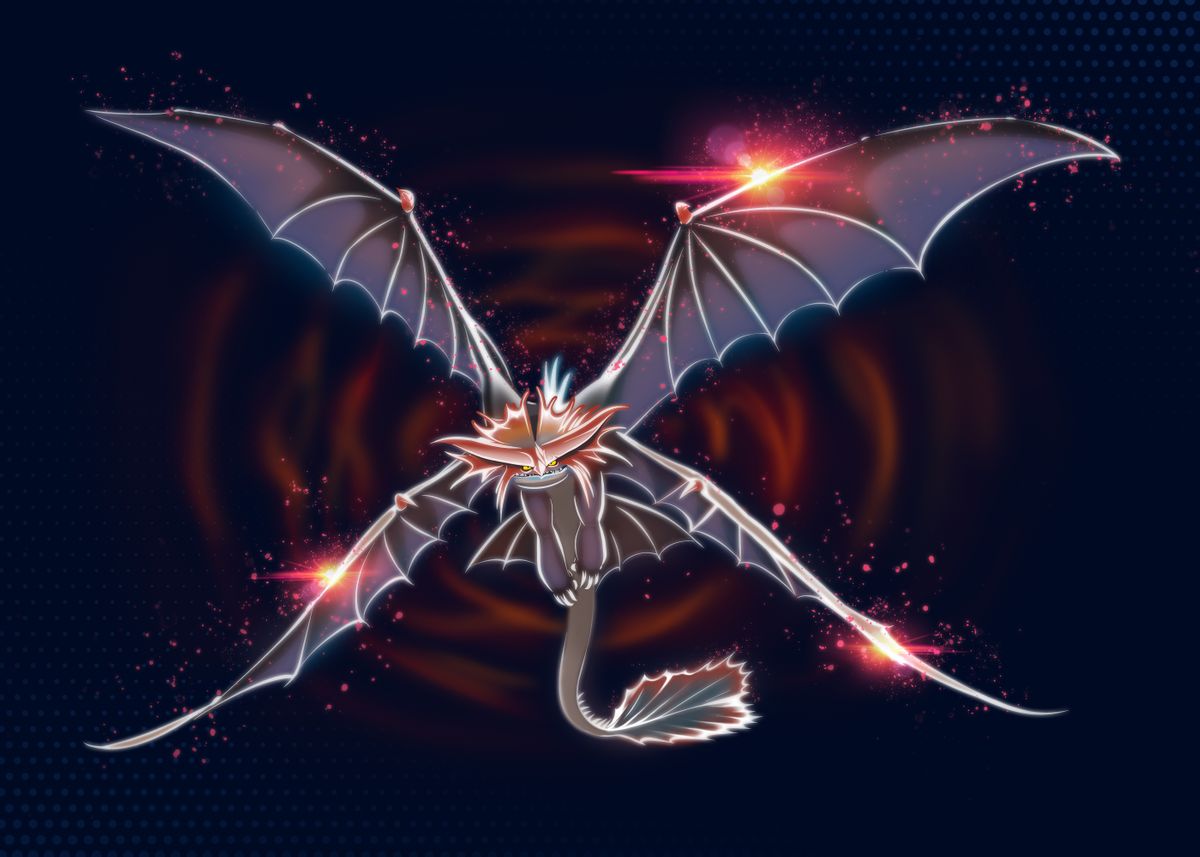 Cloudjumper Neon' Poster by How To Train Your Dragon