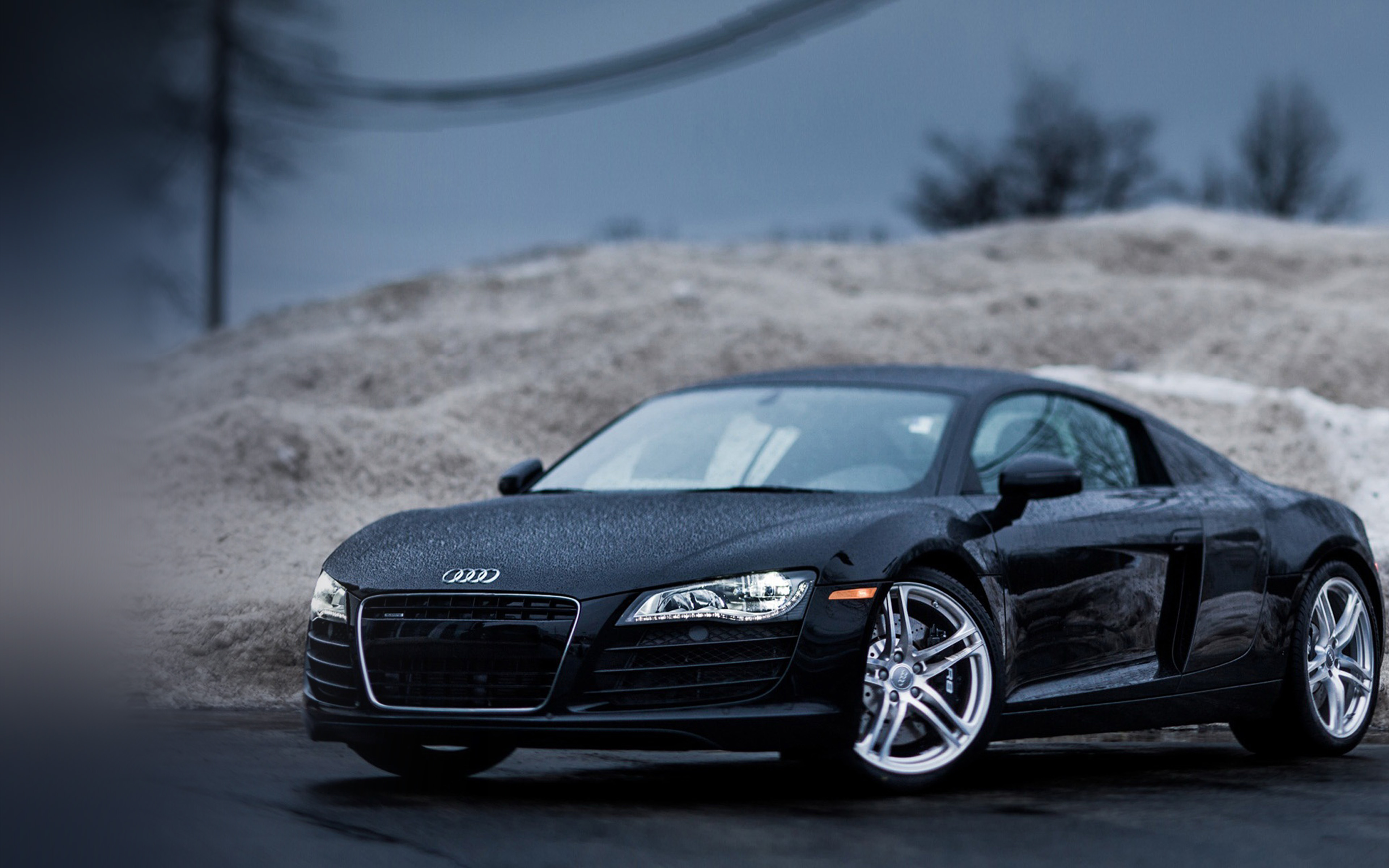 wallpaper for desktop, laptop. audi car rain illustration art