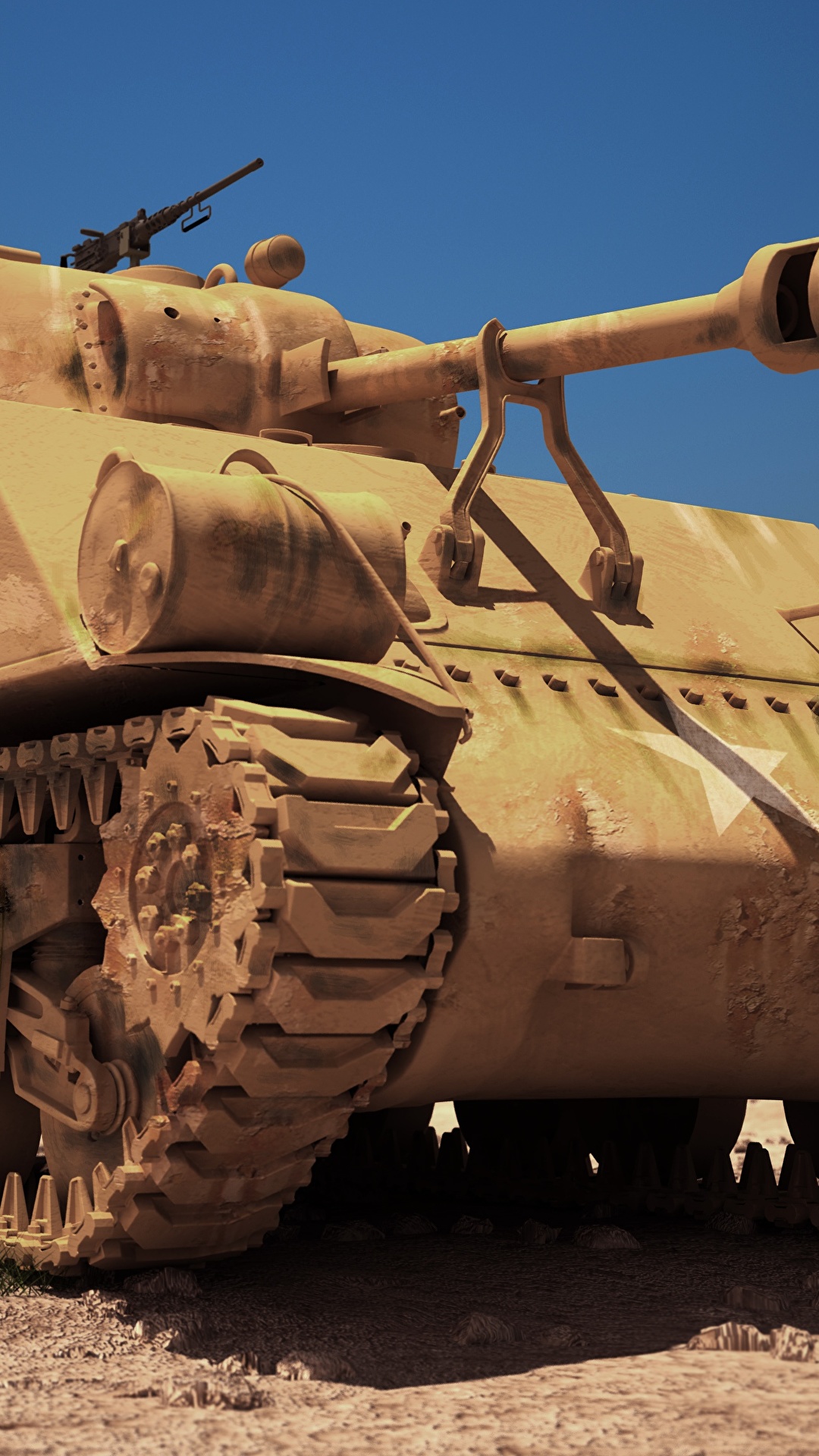 Desktop Wallpaper M4 Sherman Tanks 3Ds, MAX M4A3 3D 1080x1920