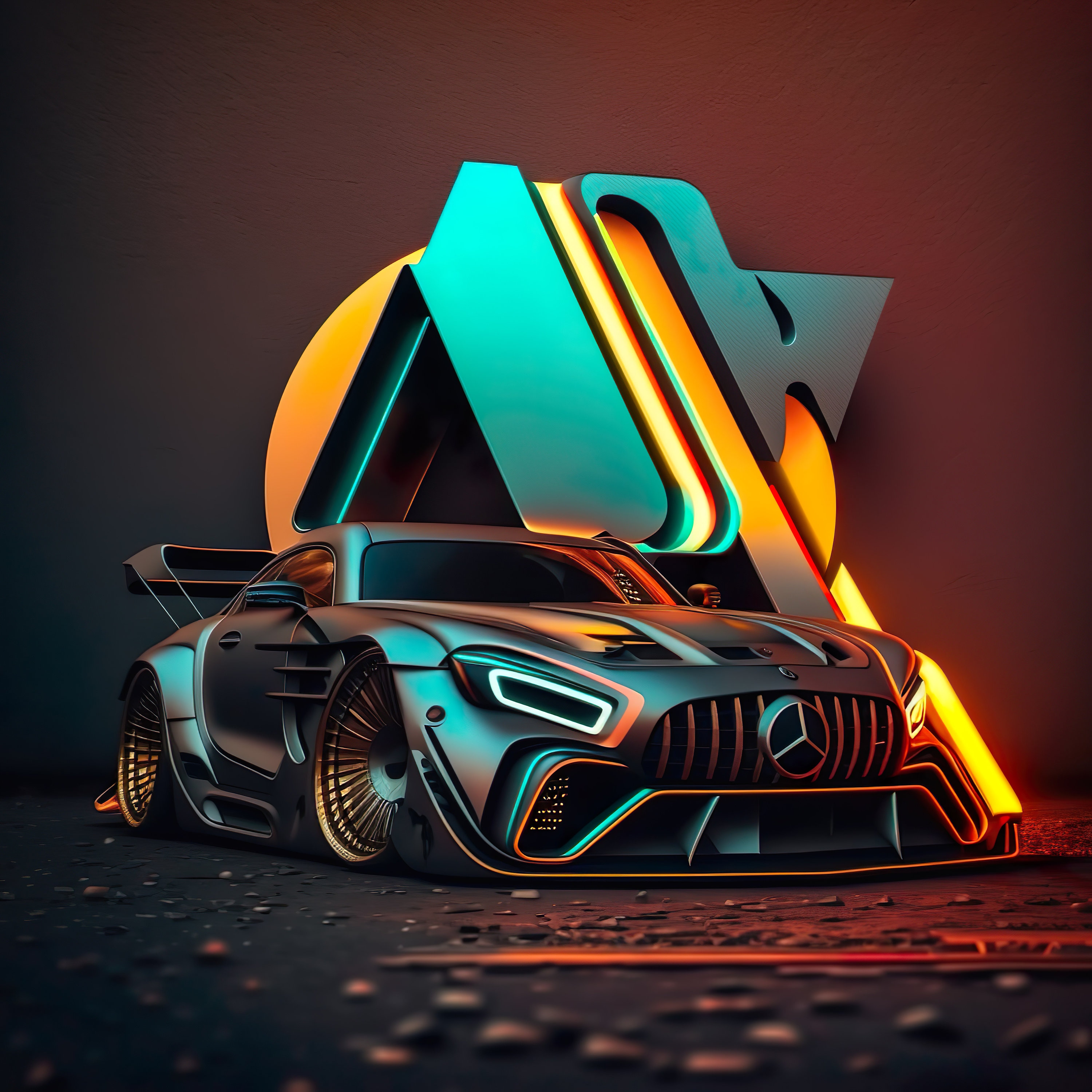 Neon Mercedes Wallpapers - Wallpaper Cave