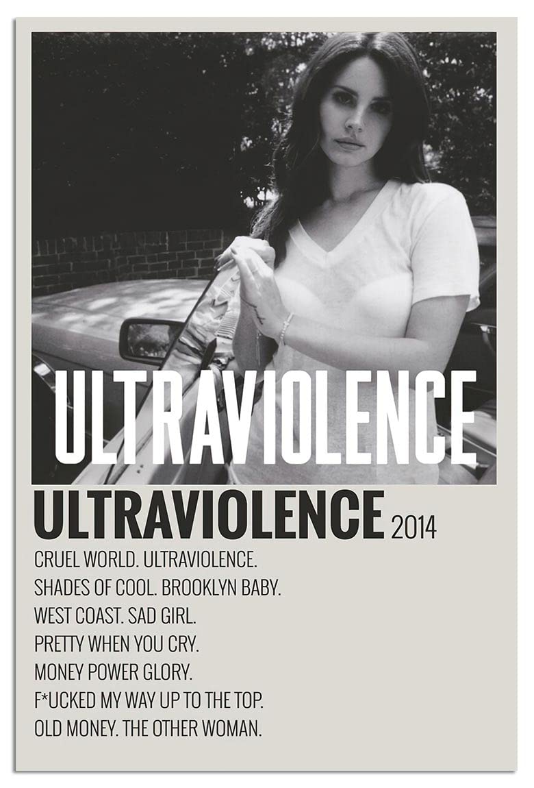 LHTX Ultraviolence Lana Del Rey Poster, Bathroom Wall Decor Teen Room Decor For Girls College Posters Wall Decor Bedroom Wall Decoration Cute Posters Wall Art For Bedroom, 16'x24': Posters & Prints