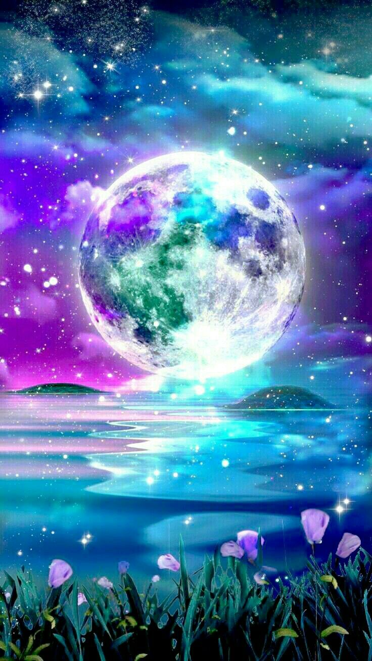 Beautiful moon. Cute galaxy wallpaper, Moon art, Cute wallpaper background