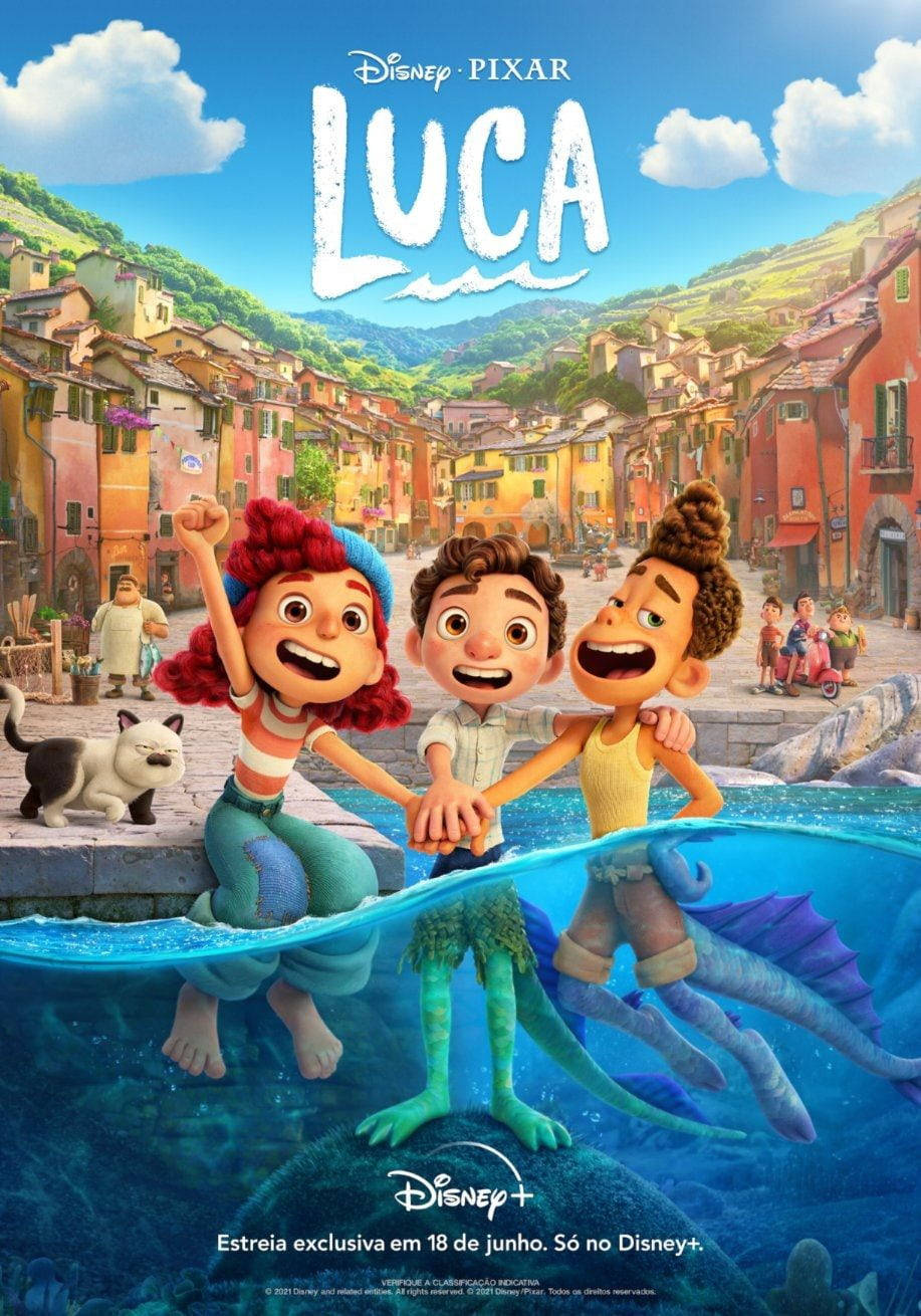Download Luca Animated Film Disney Phone Wallpaper