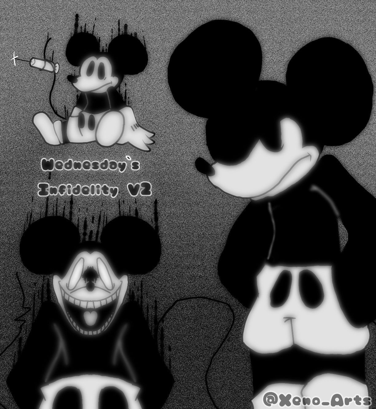 Wednesday's Infidelity V2. Epic mickey, Mickey mouse art, Bendy and the ink machine